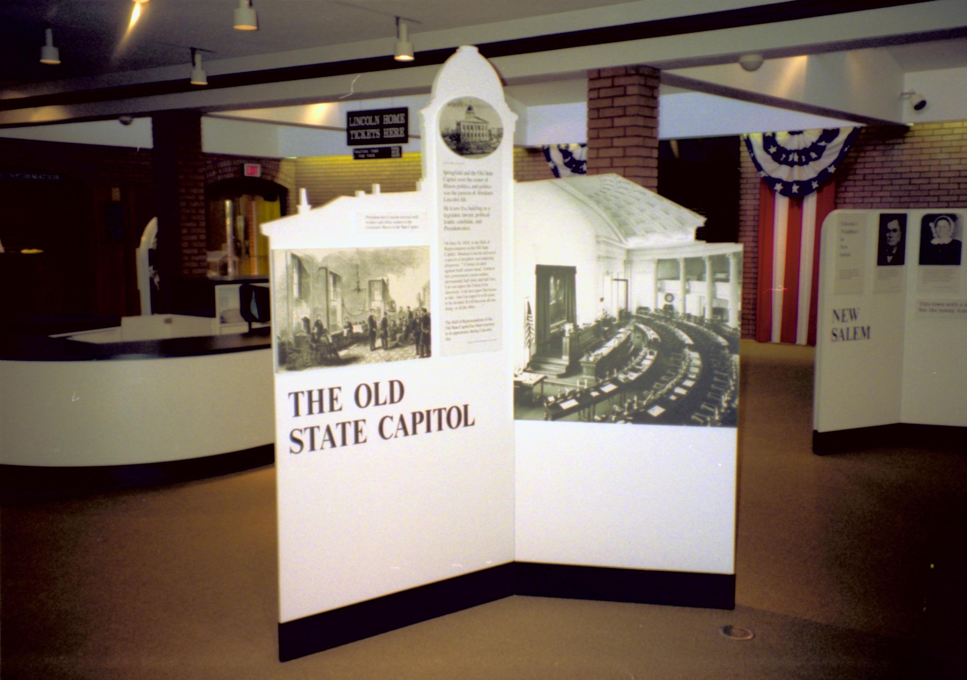 NA Lincoln Home NHS- Visitor Center, prints could not be located Visitor Center, interior, exhibit