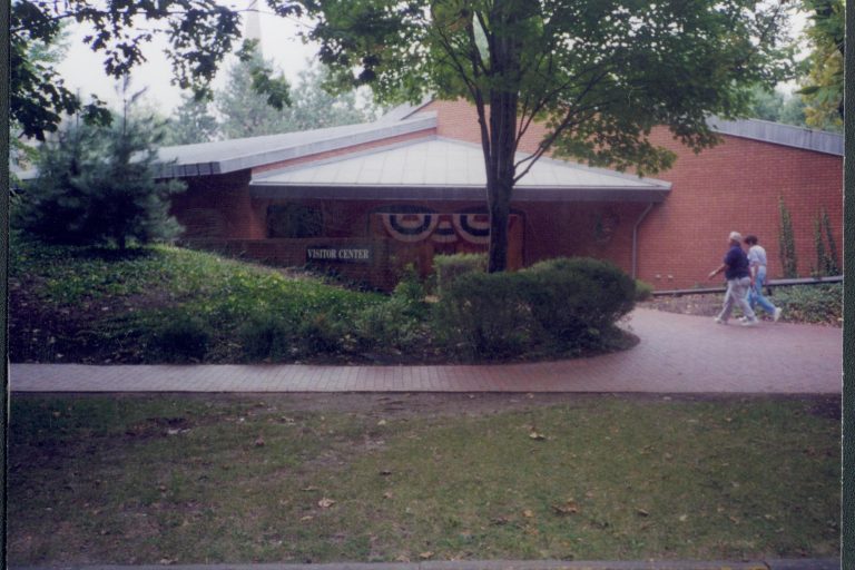 View of Visitor Center from Jackson Street Lincoln Home NHS- Visitor Center, Roll 15 exp 12, 15-12 Visitor Center, entrance