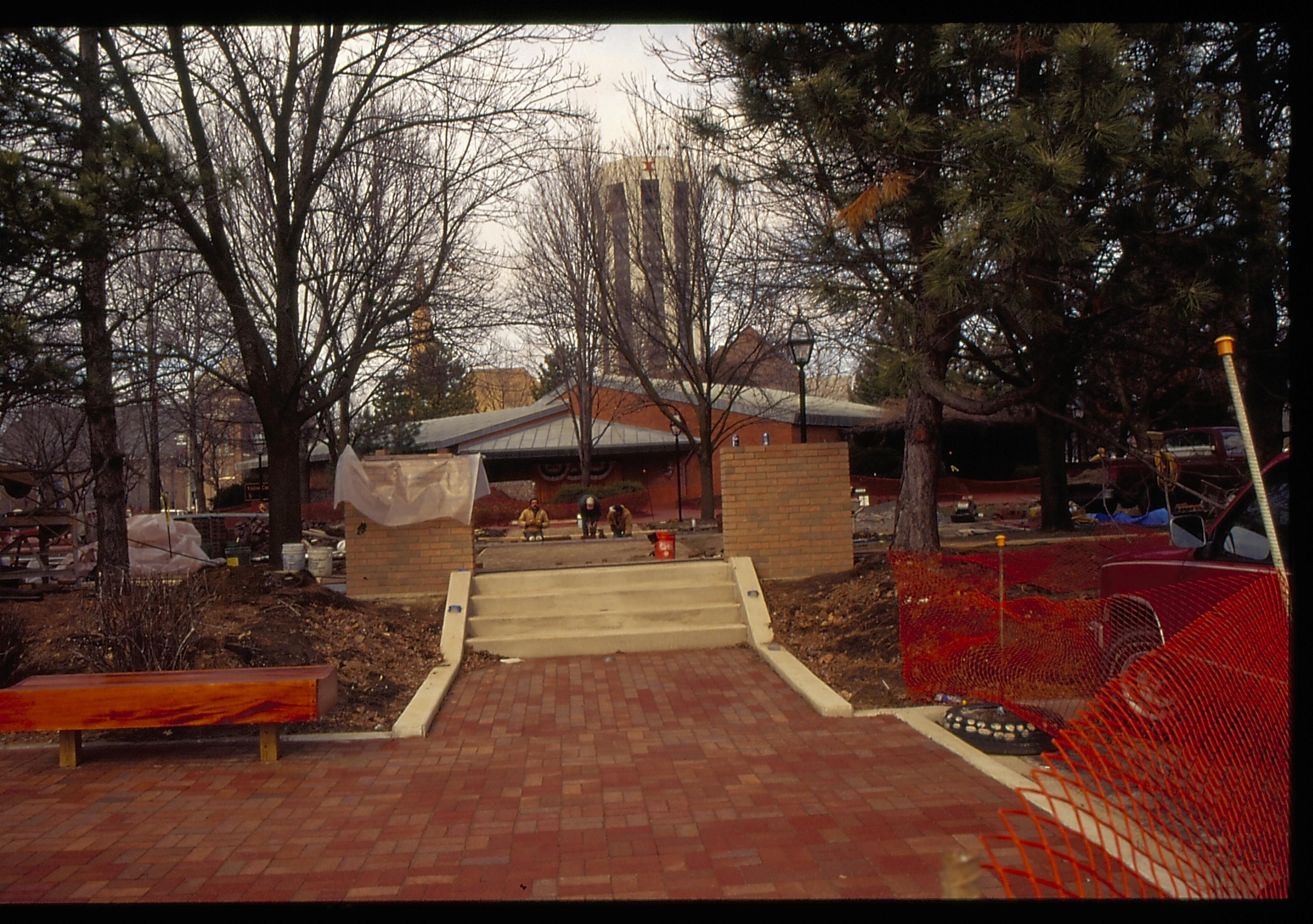 parking lot/new stairs Lincoln Home NHS- Visitor Center, Roll 1999-2 exp 10 Visitor Center, construction