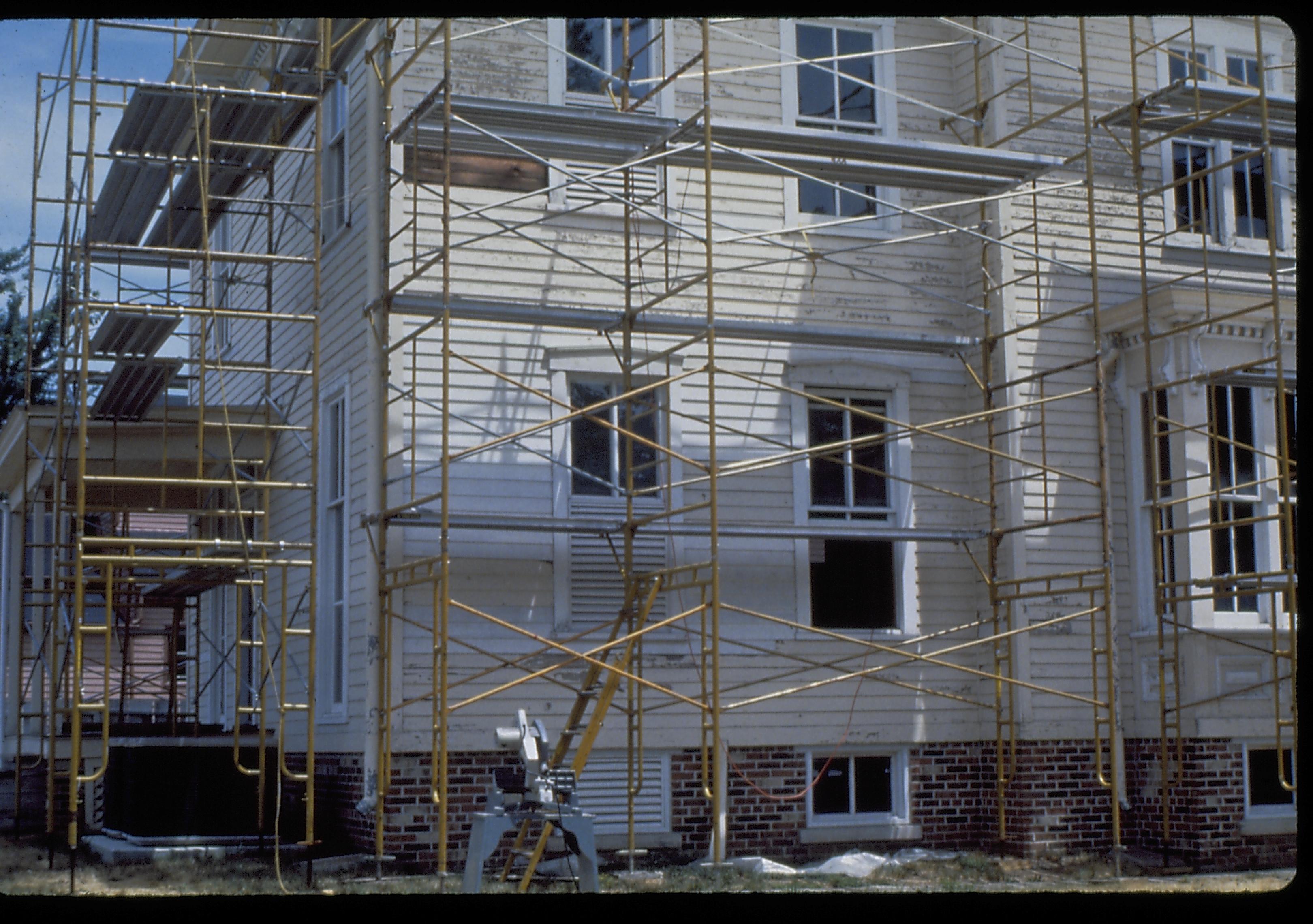 Shutt House Lincoln Home NHS- Shutt House, 101 Shutt House, scaffolding