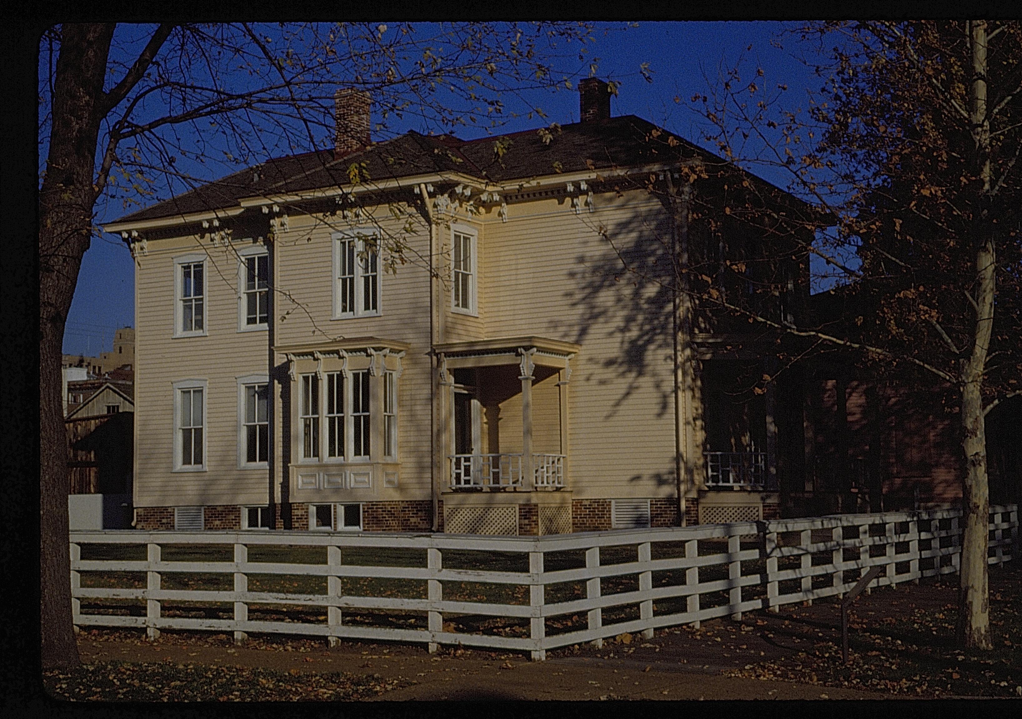 Shutt House Lincoln Home NHS- Shutt House, 2 Shutt House, porch, fence