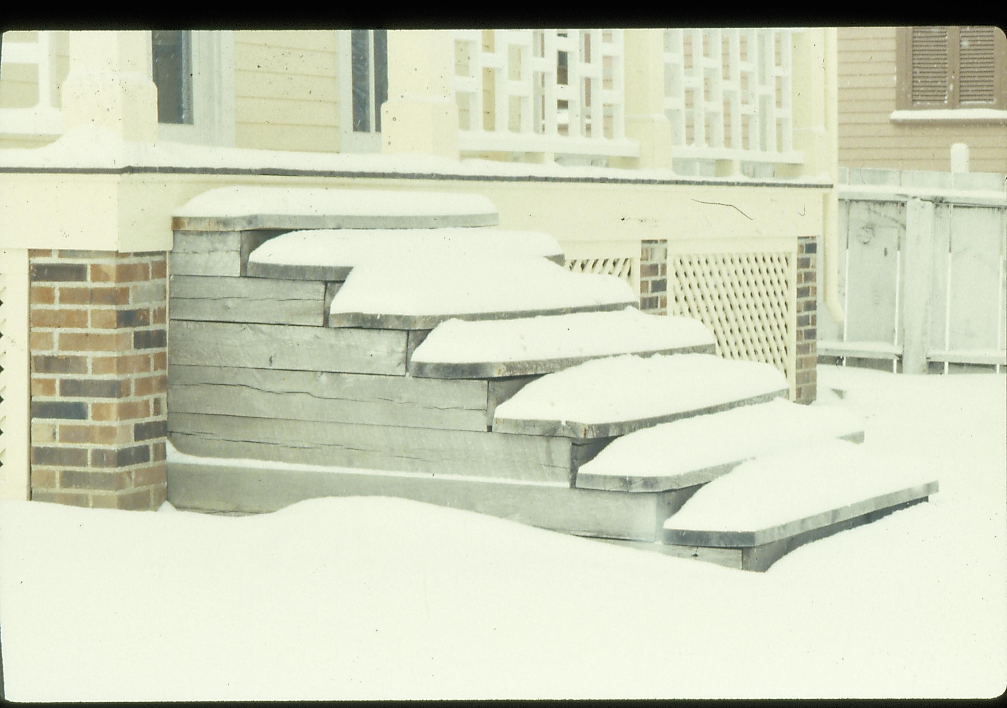 Shutt House Lincoln Home NHS- Shutt House, 22 Shutt House, snow, steps