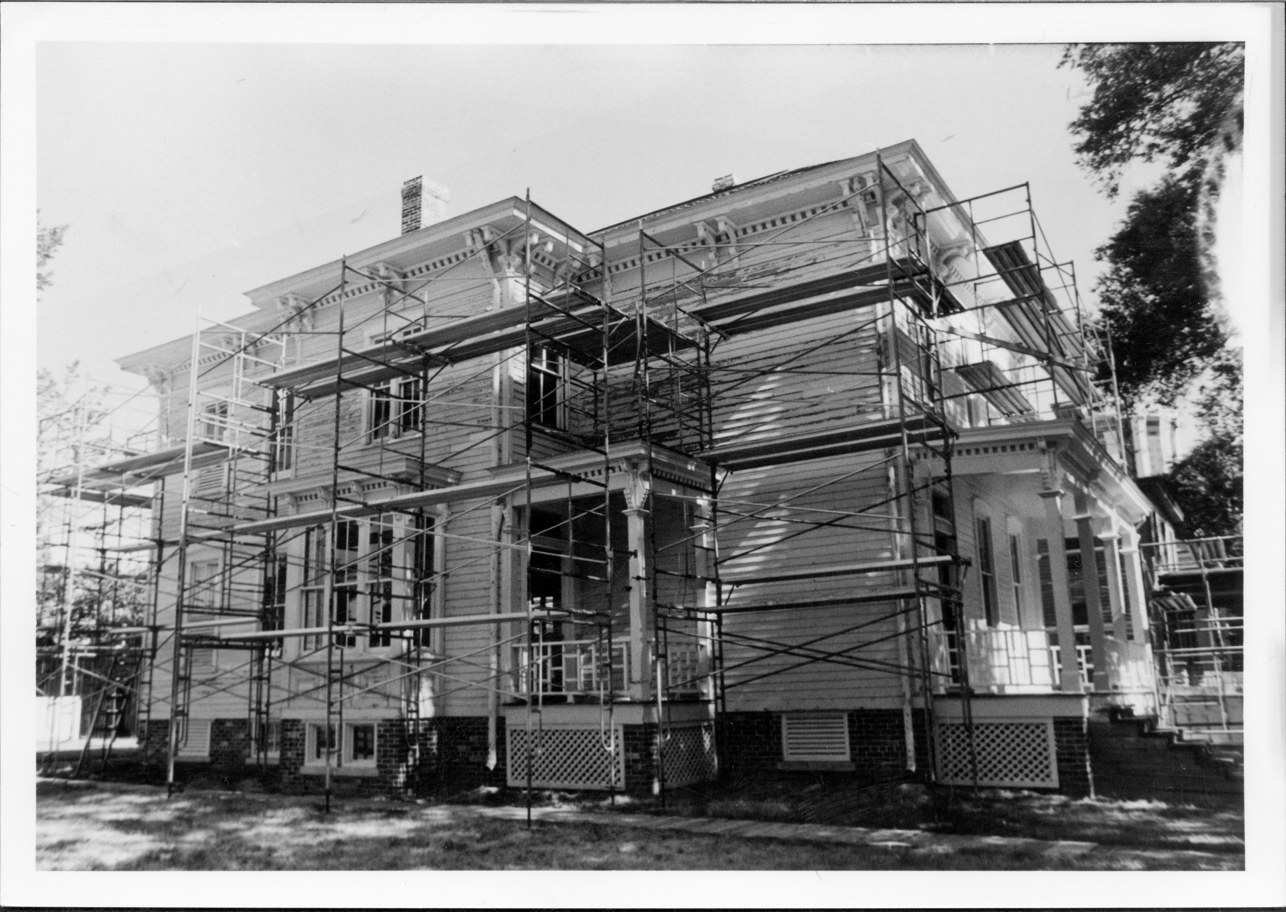 Scaffolding at the Shutt House Lincoln Home NHS- Shutt House Shutt House, scaffolding