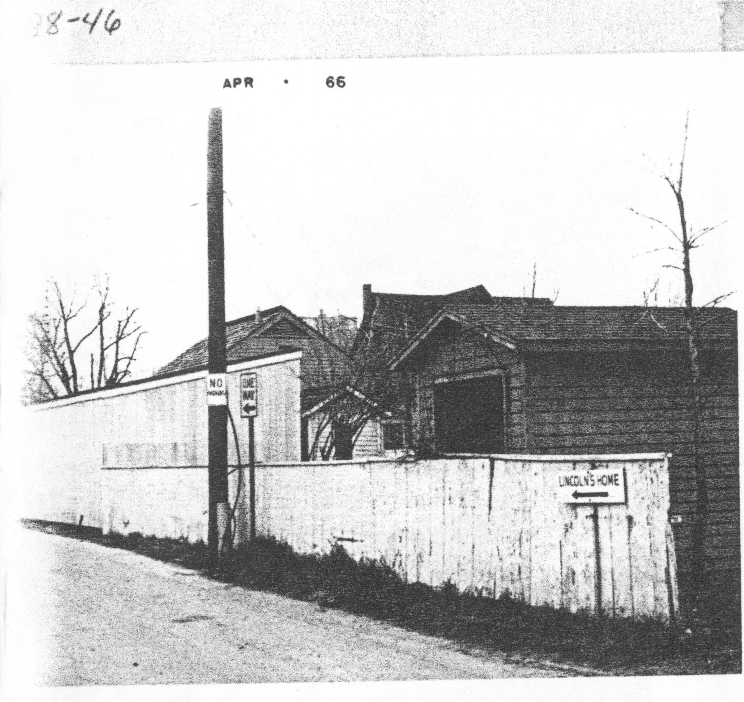 Looking West from alley behind Lincoln Home Lincoln Home NHS- Various Neighborhood locations, VF88-46, 65 neighborhood, historical