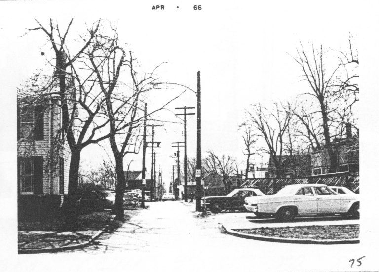 Entrance to above alley from Capitol Ave Lincoln Home NHS- Various Neighborhood locations, VF88-45, 75 neighborhood, historical