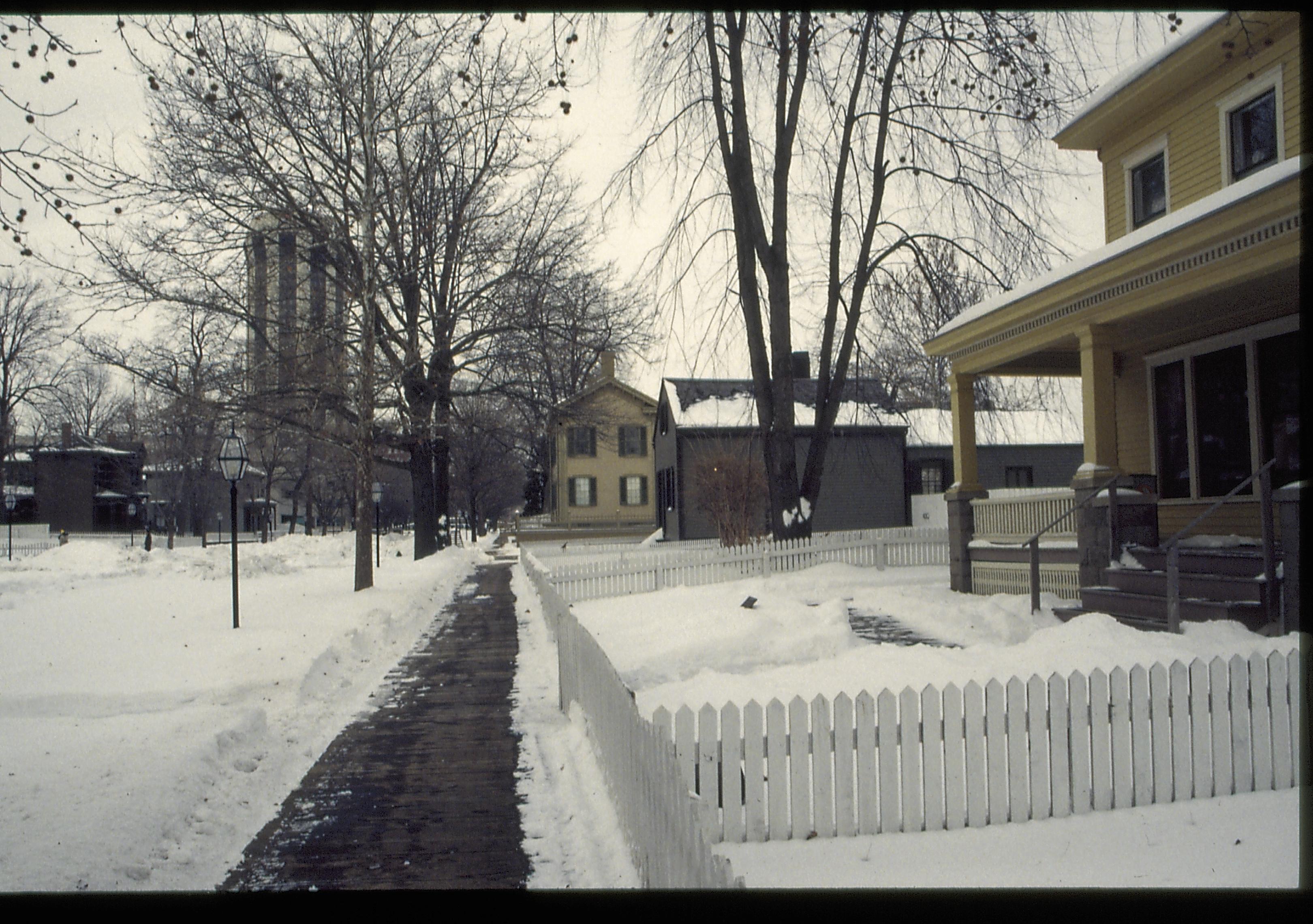 Eighth Street looking North Lincoln Home NHS- Various locations neighborhood, snow