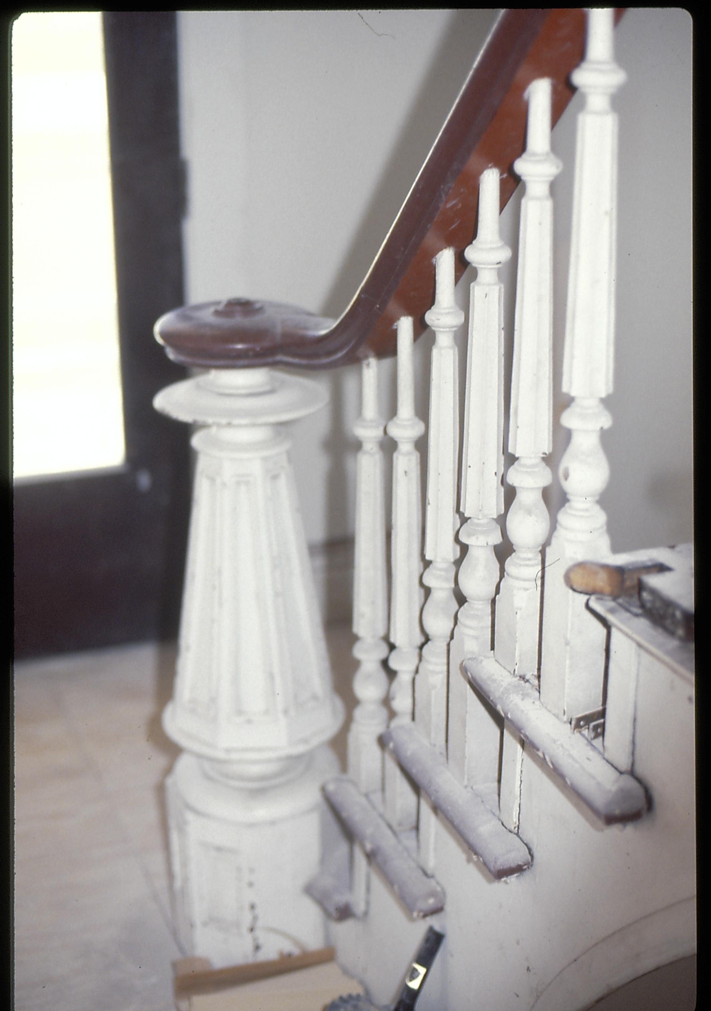 Shutt House Lincoln Home NHS- Shutt House restoration, 7 Shutt House, restoration, staircase