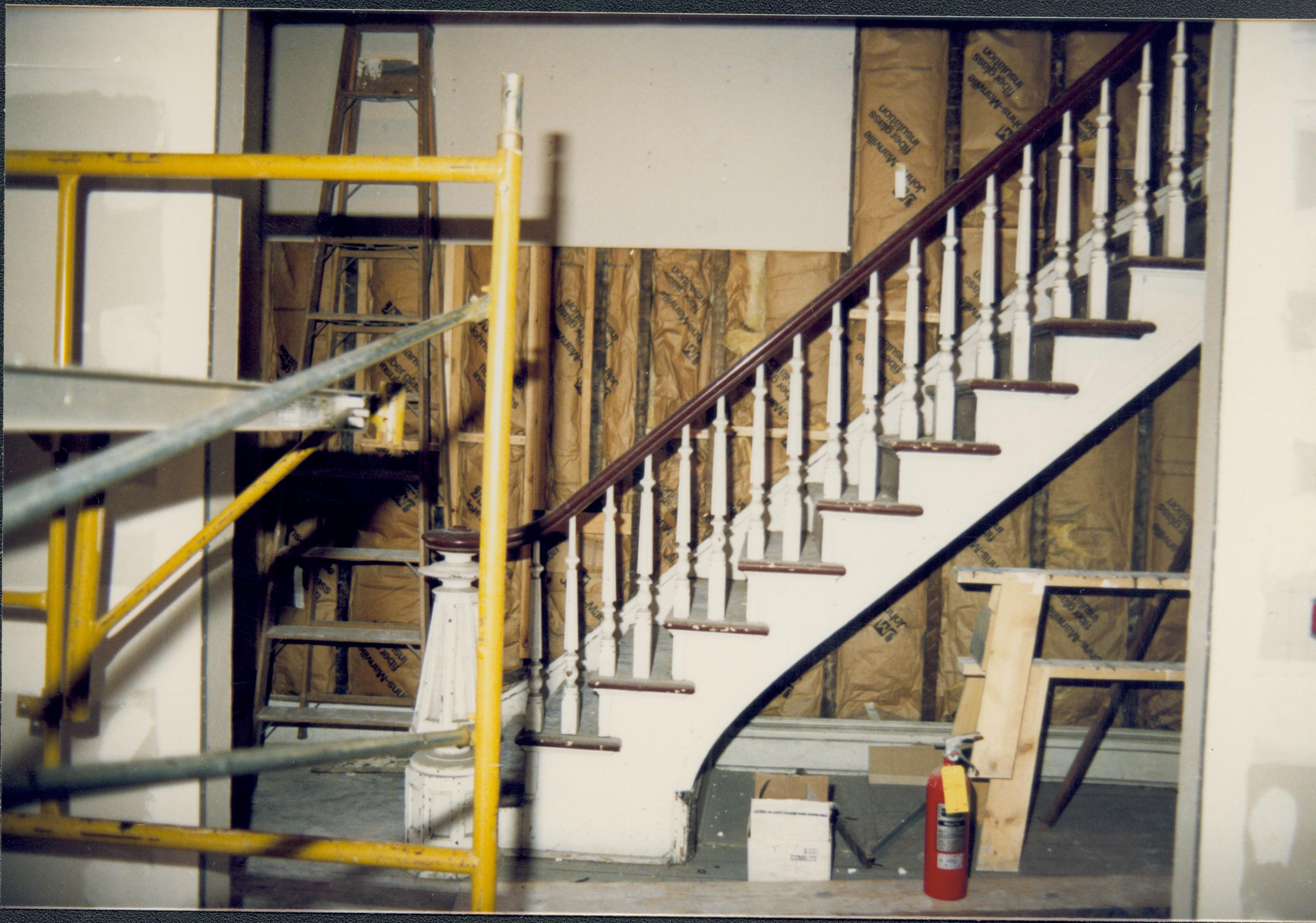 NA Lincoln Home NHS- Shutt House restoration Shutt House, restoration, stairs