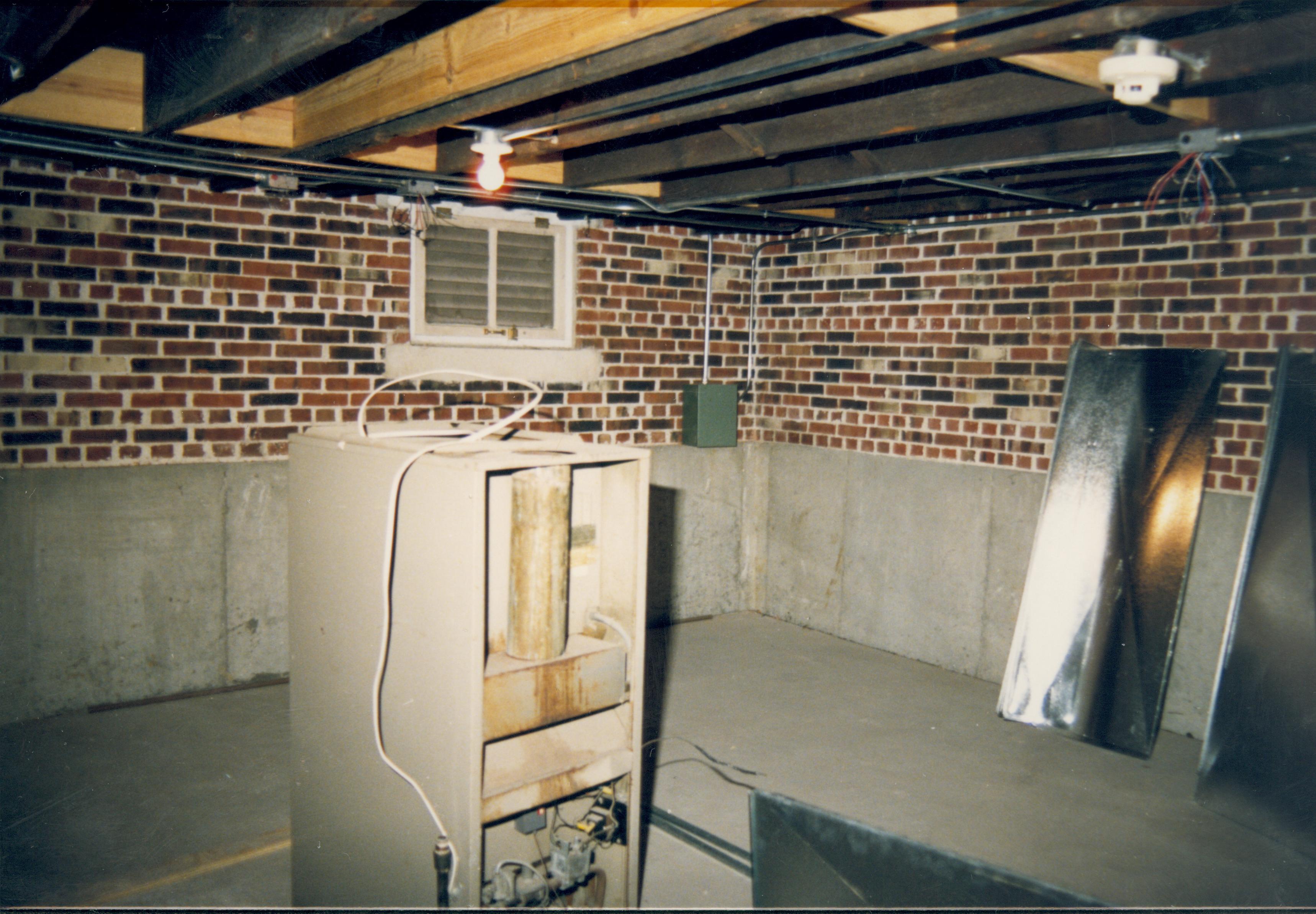 NA Lincoln Home NHS- Shutt House restoration Shutt House, basement