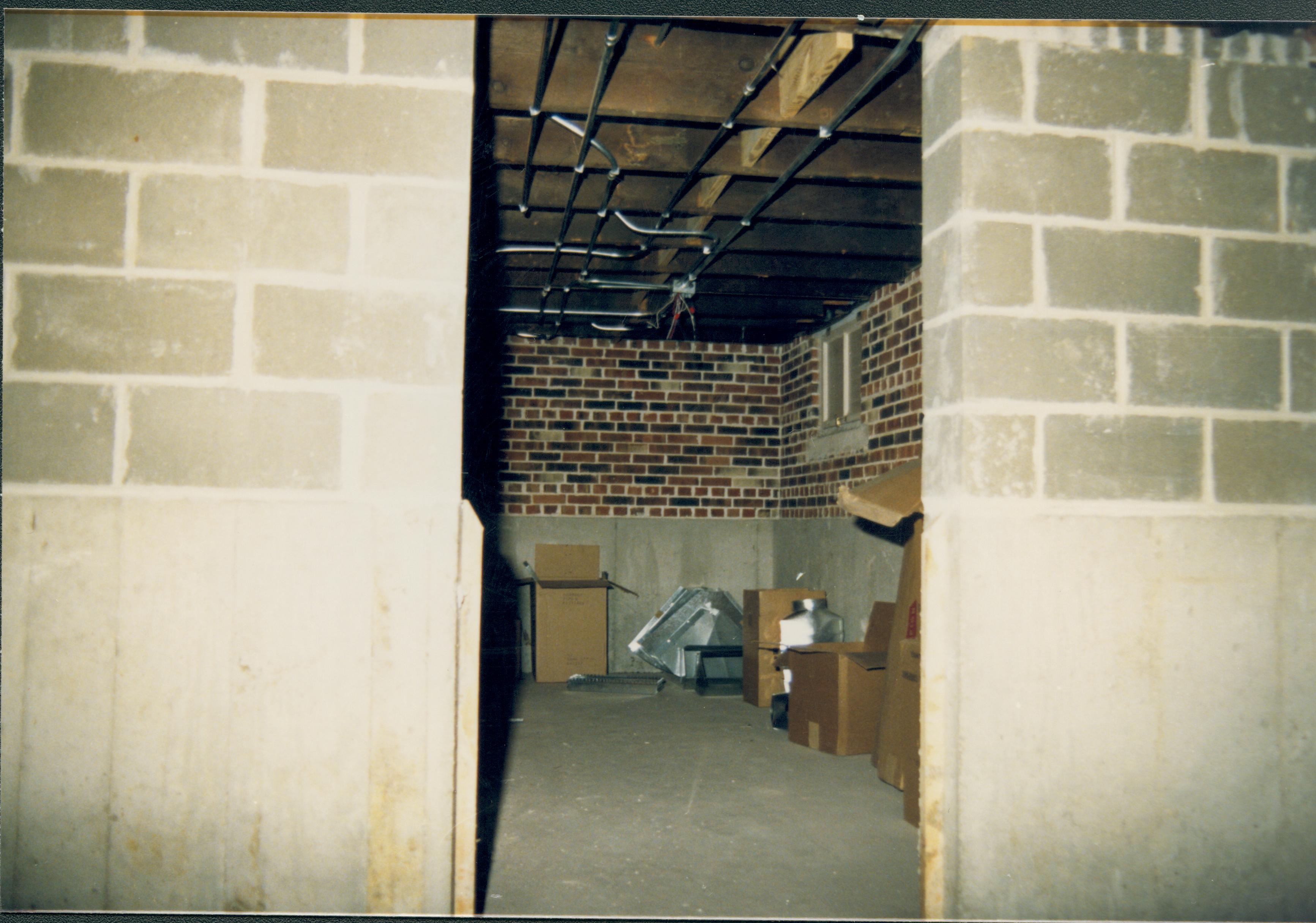 NA Lincoln Home NHS- Shutt House restoration Shutt House, basement