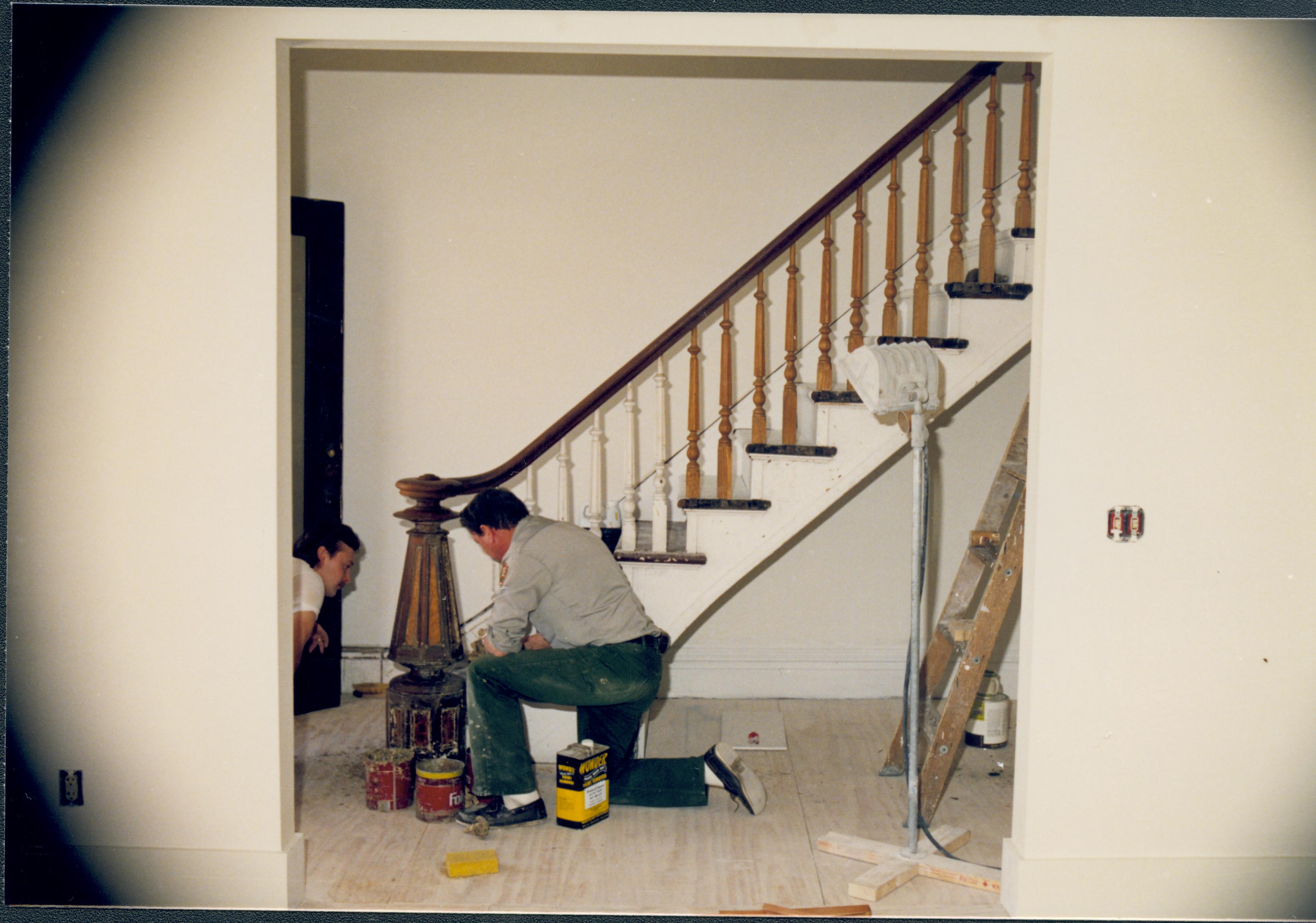 NA Lincoln Home NHS- Shutt House restoration Shutt House, stairway