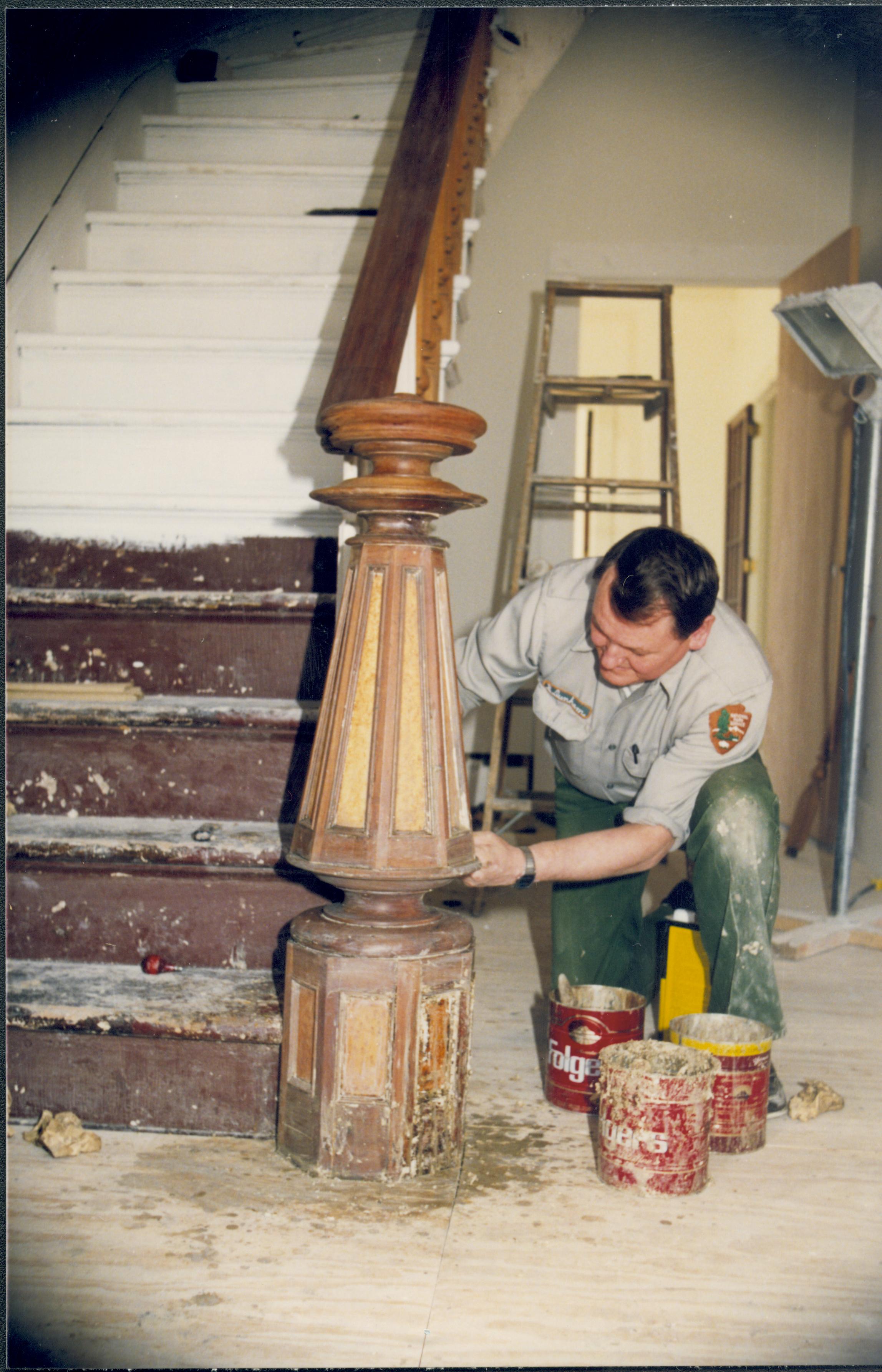 NA Lincoln Home NHS- Shutt House restoration Shutt House, stairway