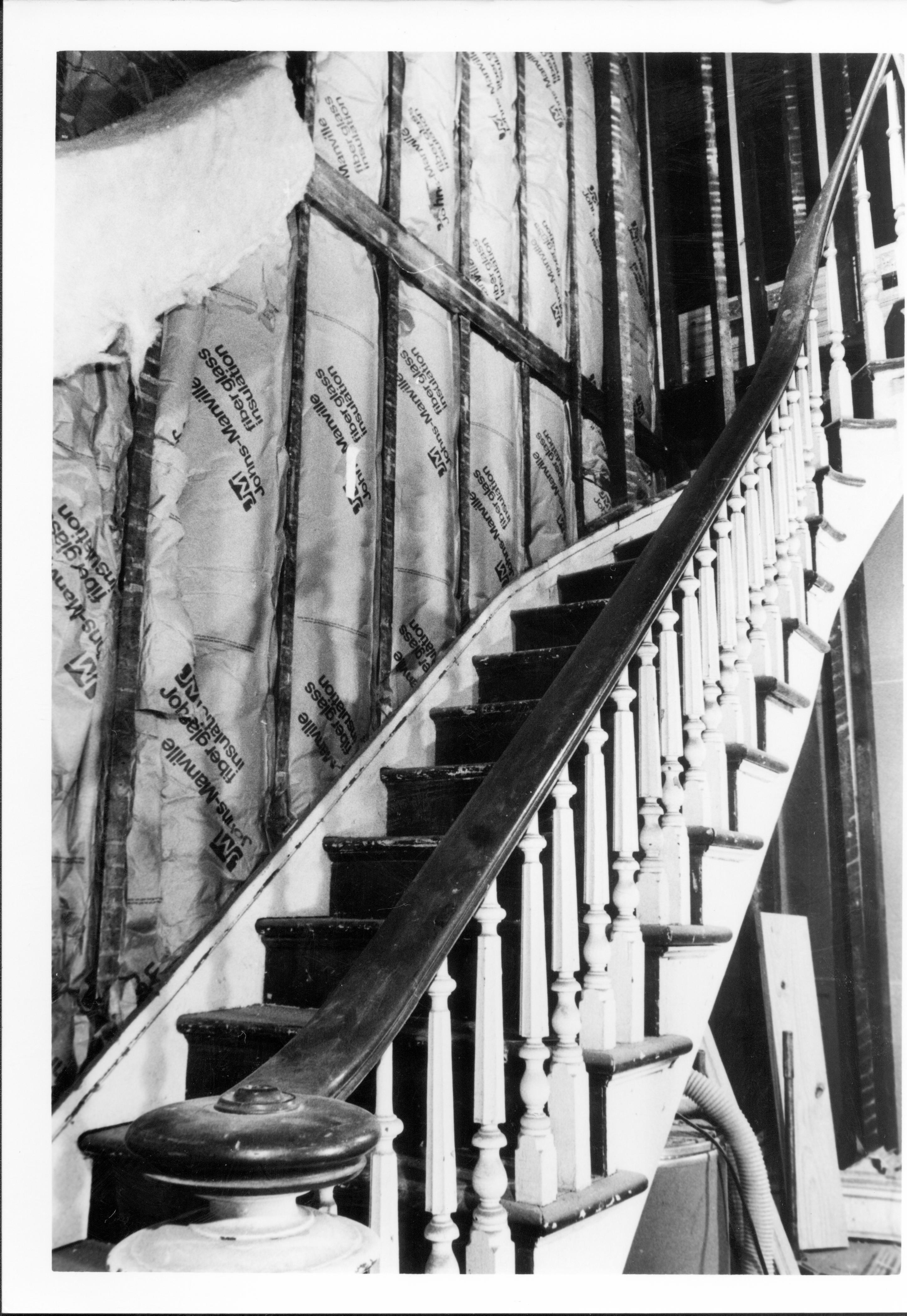 NA Lincoln Home NHS- Shutt House restoration Shutt House, stairway, restoration