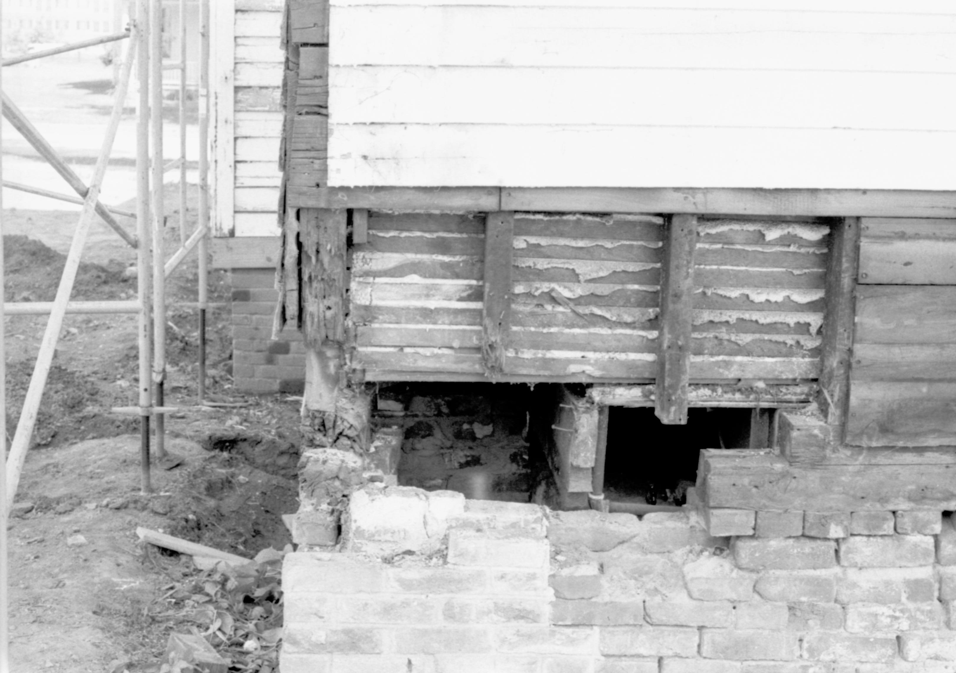 NA Lincoln Home NHS- Sprigg House Restoration 1984 Sprigg House, foundation