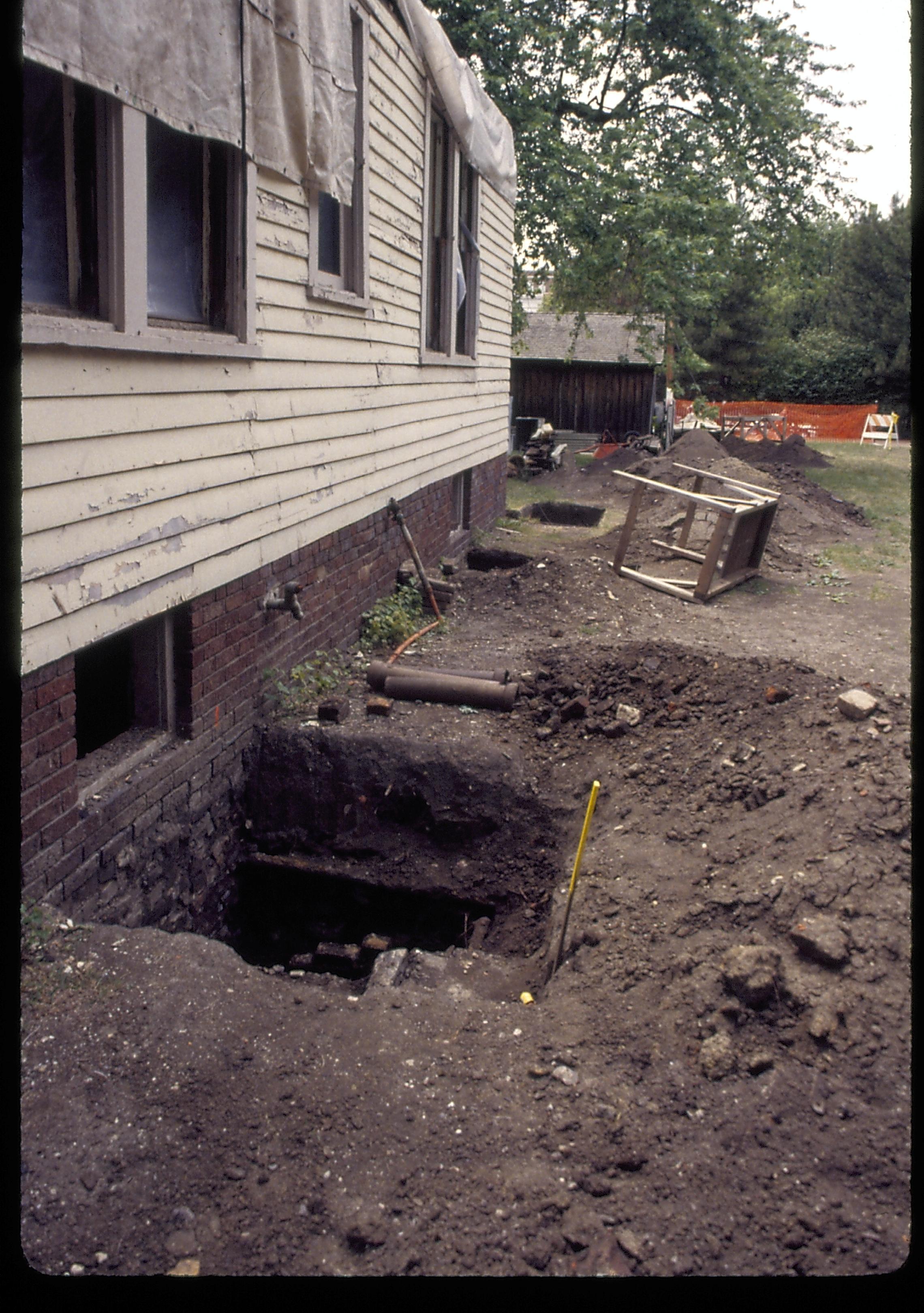 NA Lincoln Home NHS- Sprigg House HS-11, foundation and fence, slide 22 Sprigg House, foundation