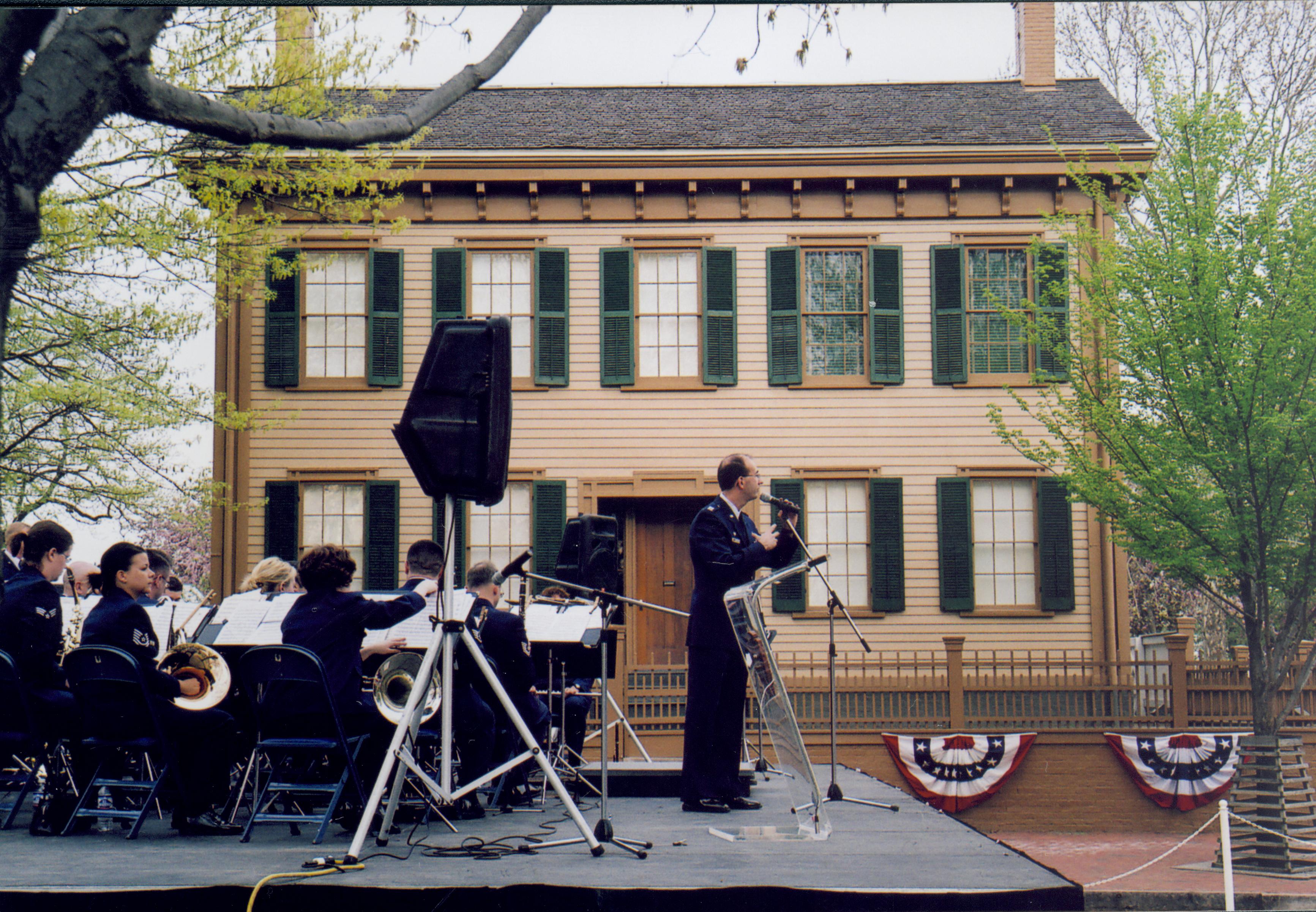 Air Force Band concert Lincoln Home NHS- Lincoln Presidential Museum Opening, Disc G 20 Lincoln Museum, concert