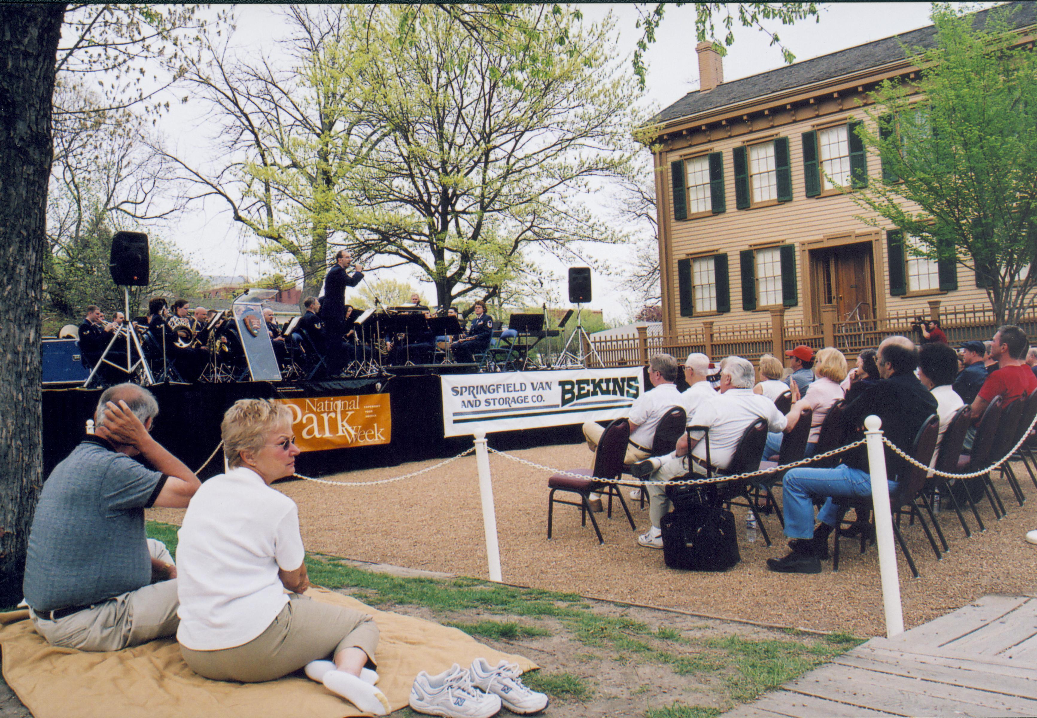 Air Force Band concert Lincoln Home NHS- Lincoln Presidential Museum Opening, Disc G 24A Lincoln Museum, concert