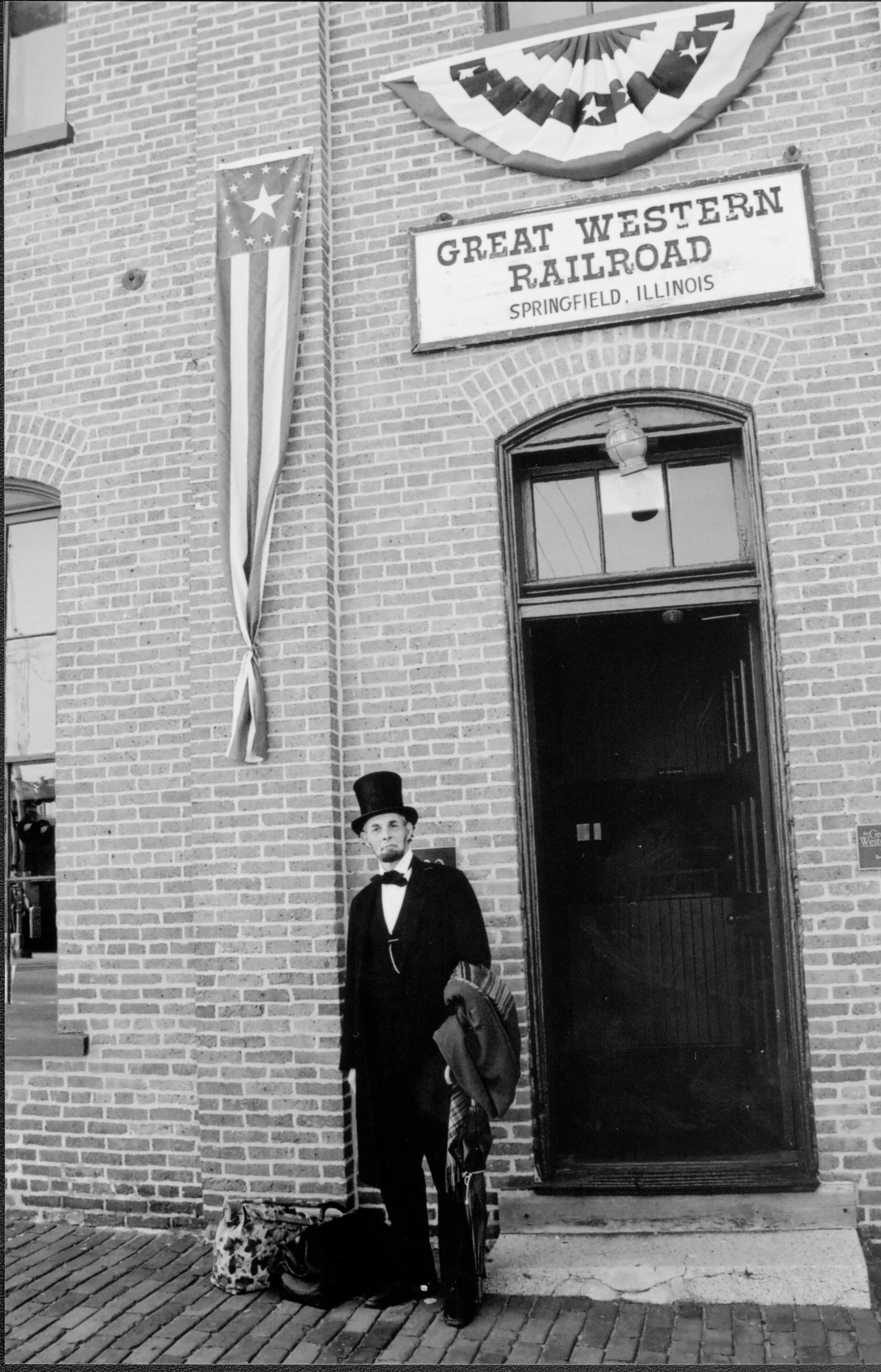 Abraham Lincoln impersonator Lincoln Home NHS- Lincoln Presidential Museum Opening, Disc E 16 Lincoln Museum, Lincoln Impersonator