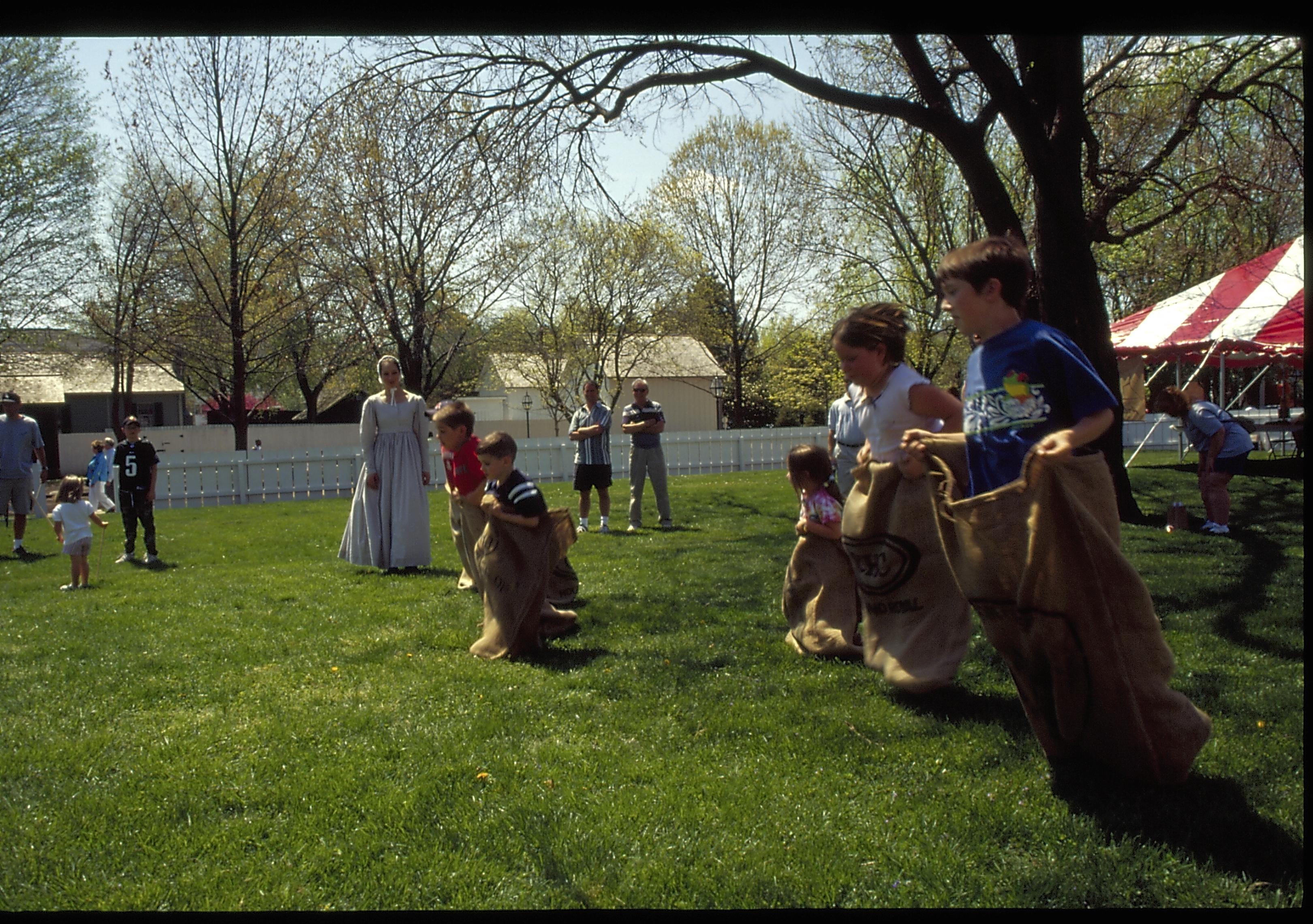 NA Lincoln Home NHS- Presidential Museum Opening Presidential Museum, sack race, games