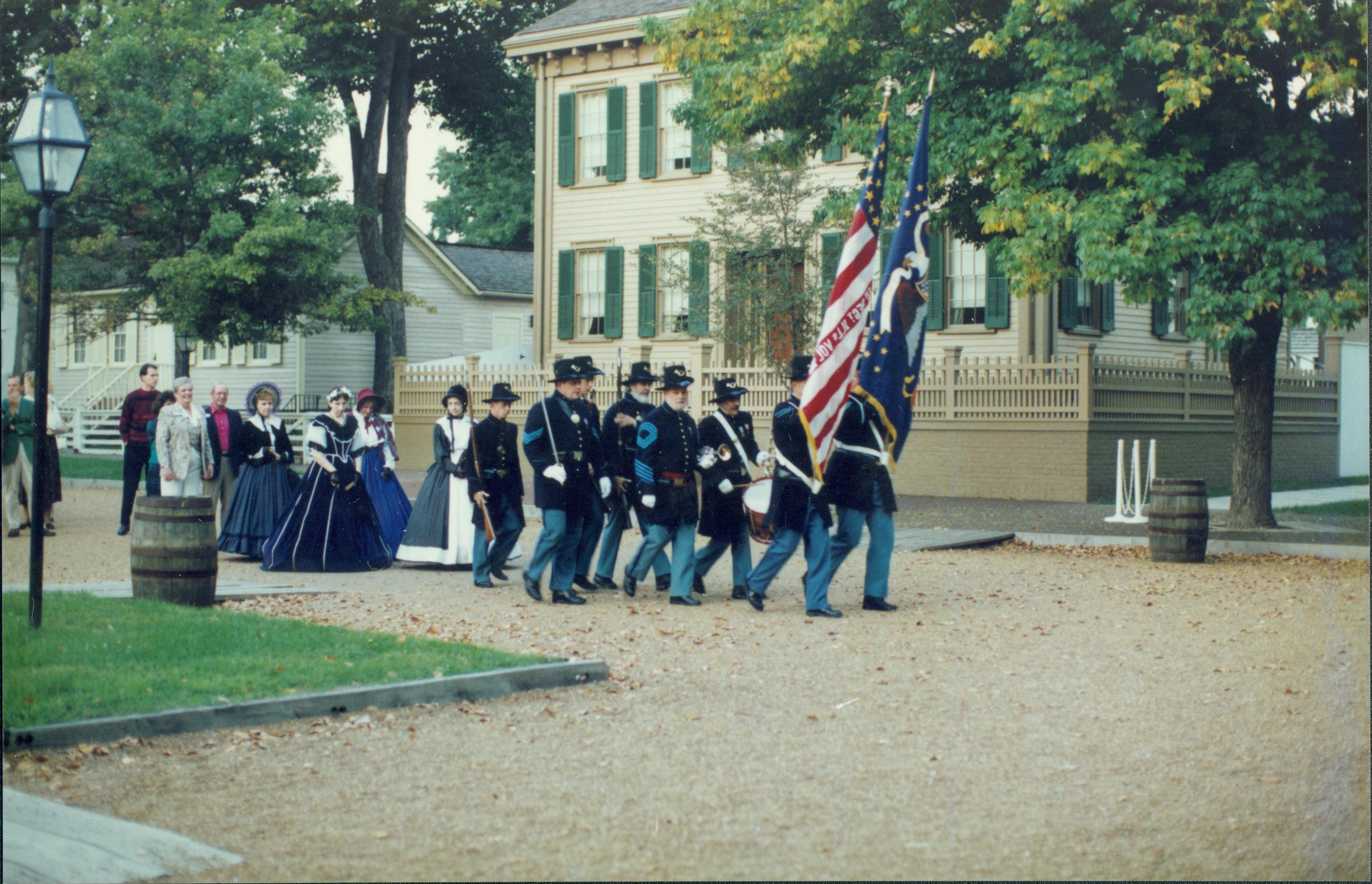 NA Lincoln Home NHS- Marine Bank Marine Bank, banquet, troops