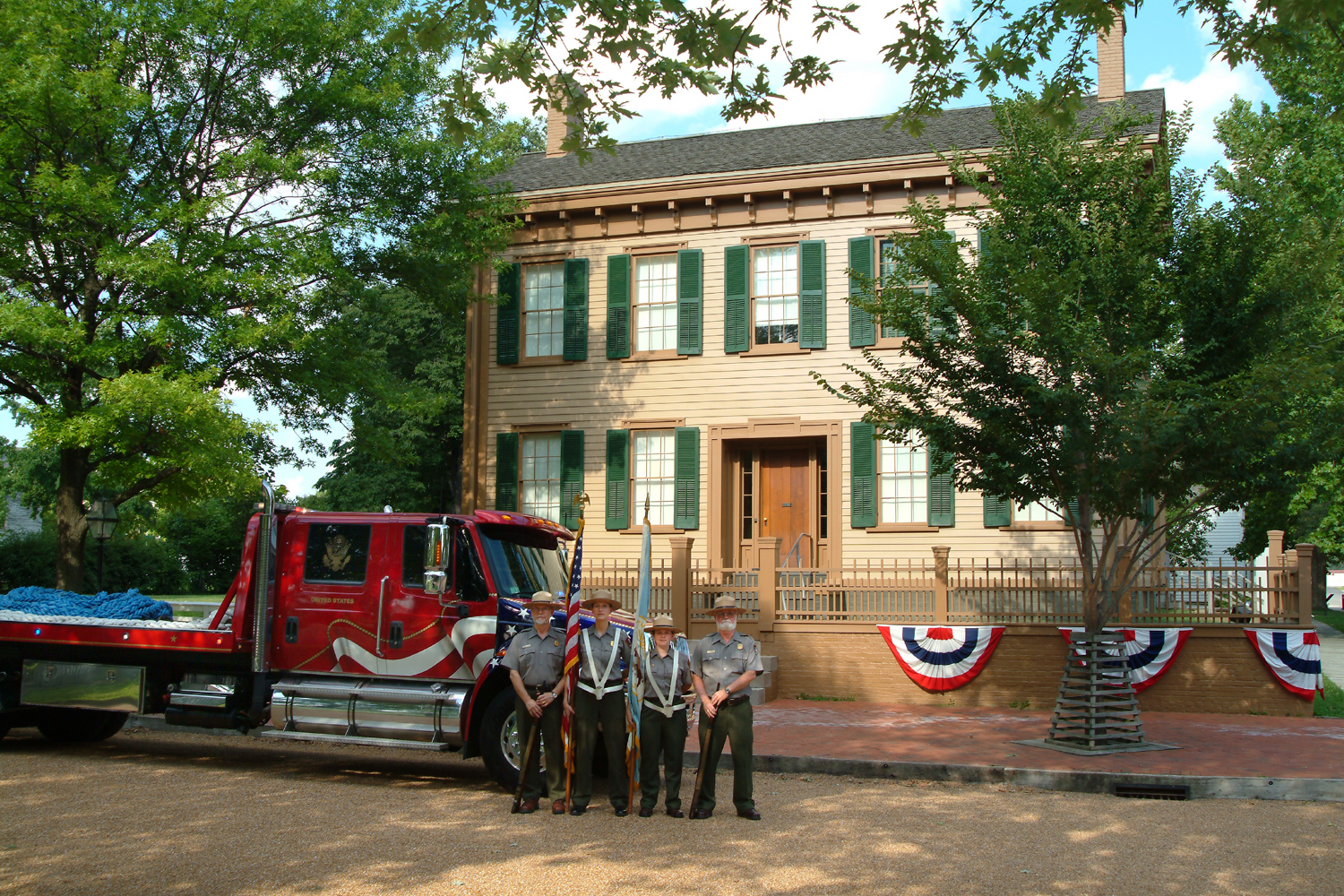 NA Lincoln Home NHS- National Flag Exhibit Honor Our Flag, Owens CD exhibit, National Flag