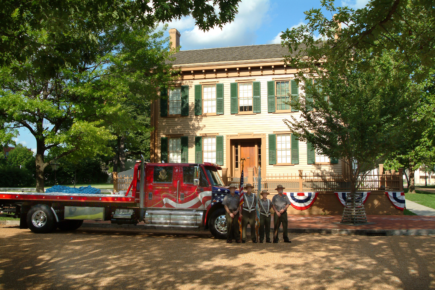 NA Lincoln Home NHS- National Flag Exhibit Honor Our Flag, Owens CD exhibit, National Flag