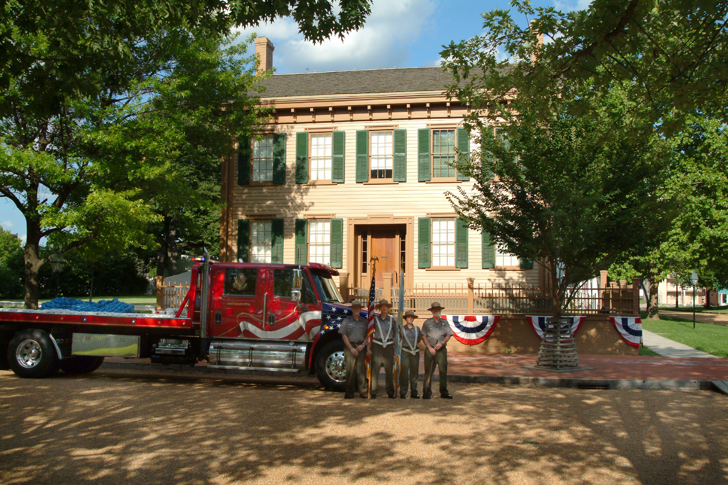 NA Lincoln Home NHS- National Flag Exhibit Honor Our Flag, Owens CD exhibit, National Flag