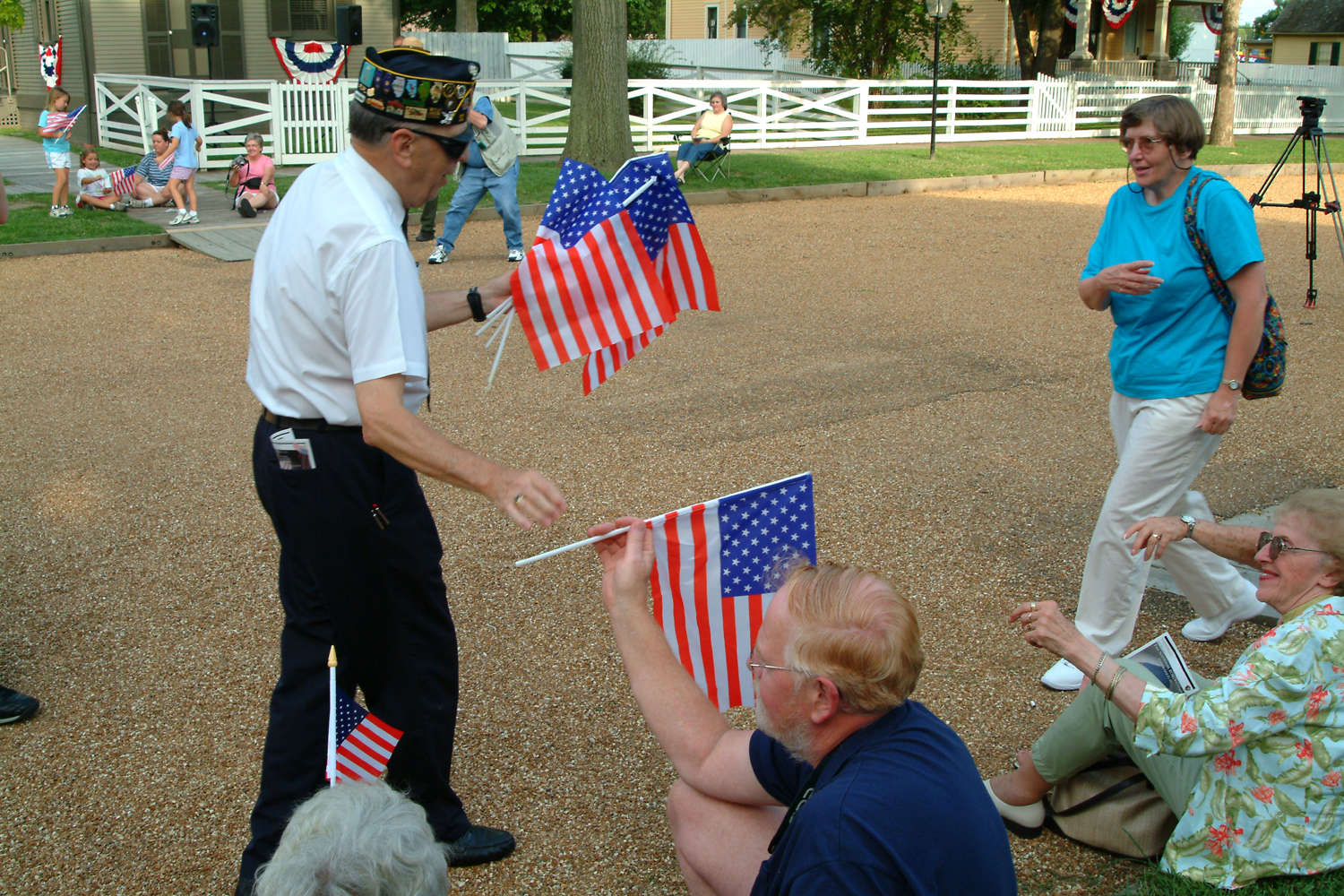 NA Lincoln Home NHS- National Flag Exhibit Honor Our Flag, Owens CD exhibit, National Flag