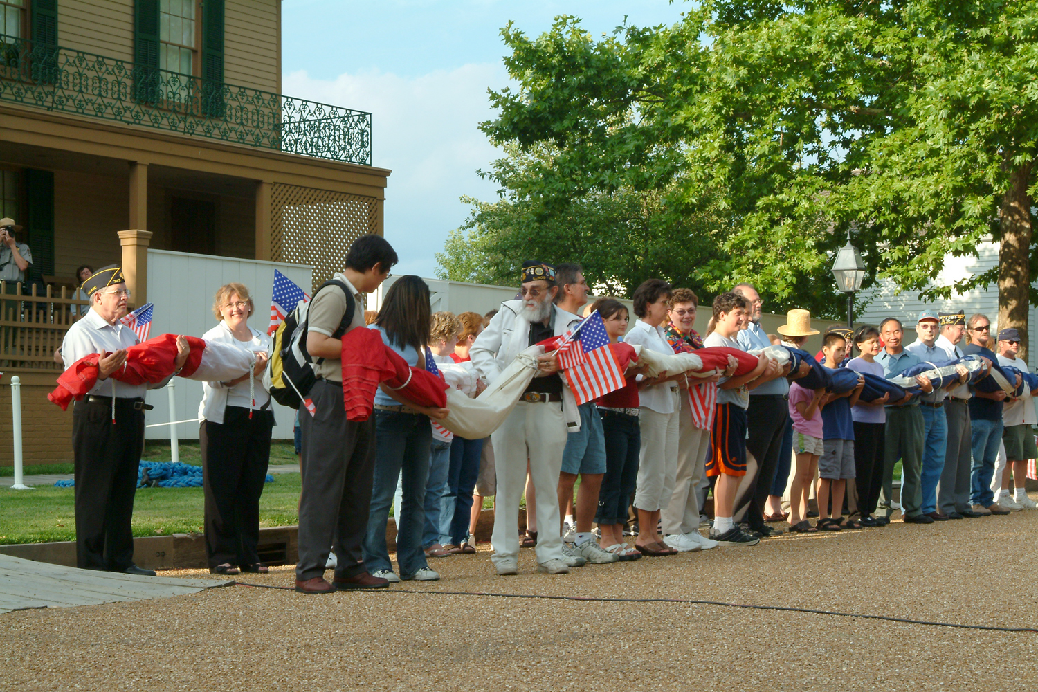 NA Lincoln Home NHS- National Flag Exhibit Honor Our Flag, Owens CD exhibit, National Flag