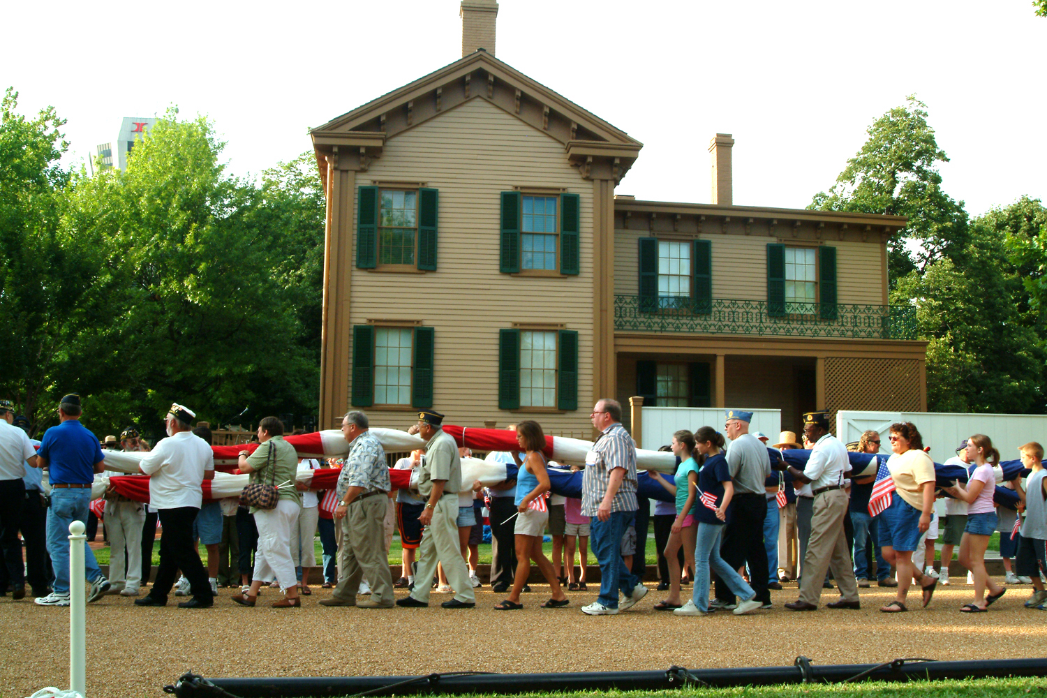 NA Lincoln Home NHS- National Flag Exhibit Honor Our Flag, Owens CD exhibit, National Flag