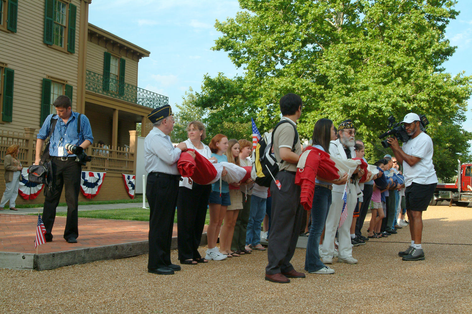 NA Lincoln Home NHS- National Flag Exhibit Honor Our Flag, Owens CD exhibit, National Flag