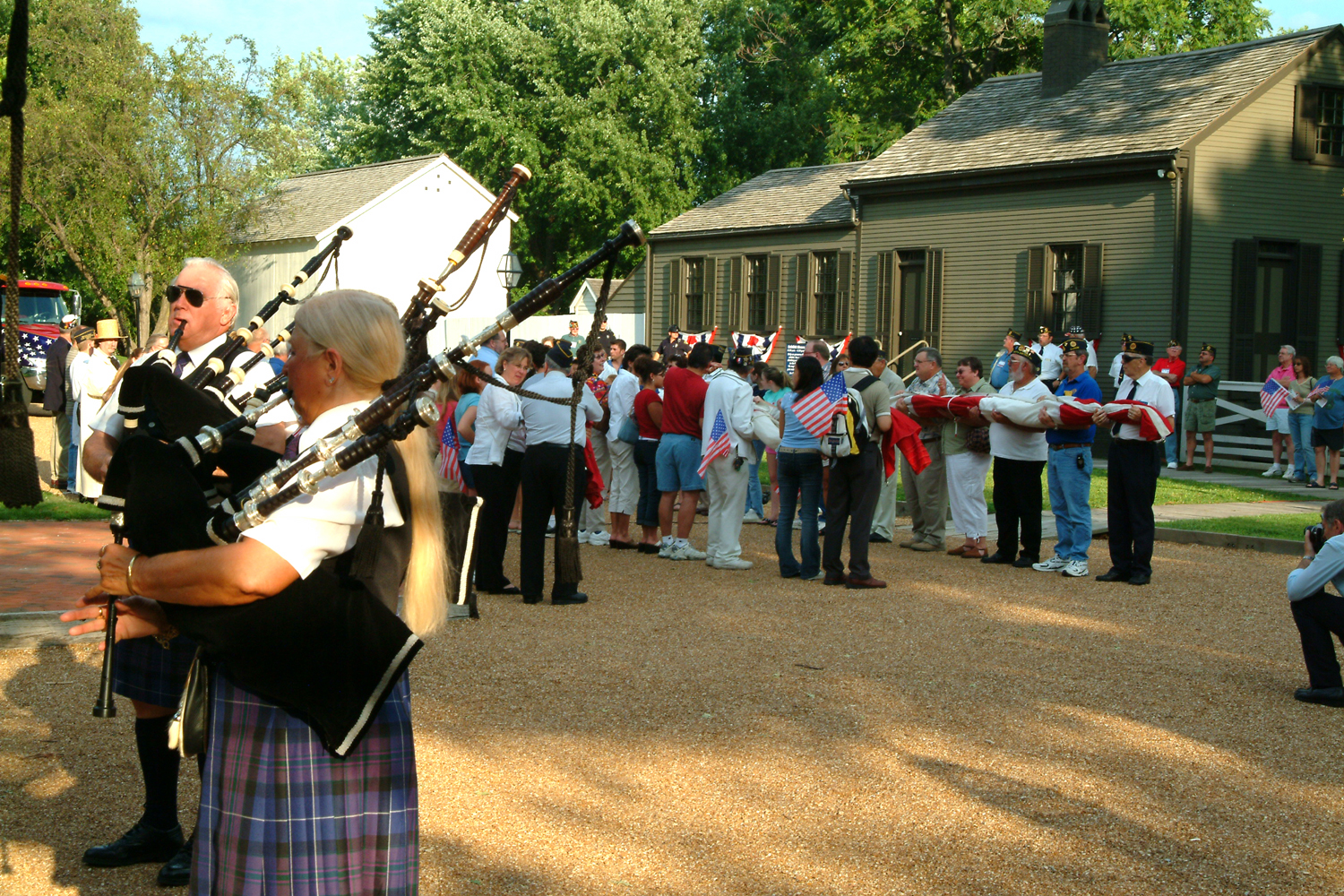 NA Lincoln Home NHS- National Flag Exhibit Honor Our Flag, Owens CD exhibit, National Flag