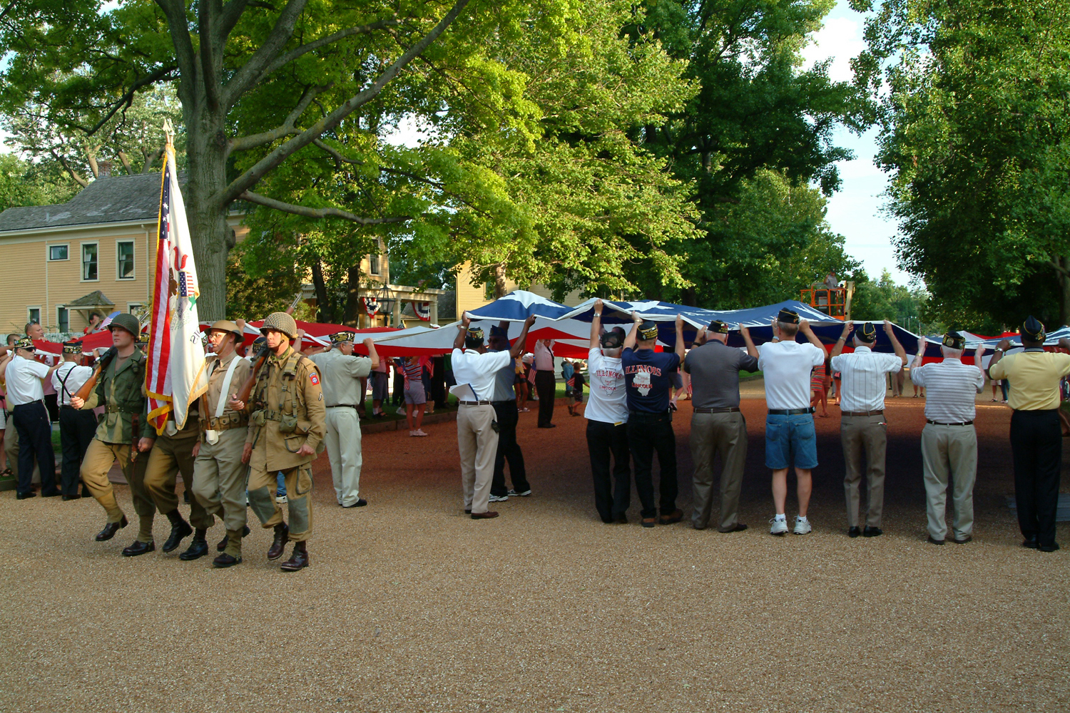 NA Lincoln Home NHS- National Flag Exhibit Honor Our Flag, Owens CD exhibit, National Flag