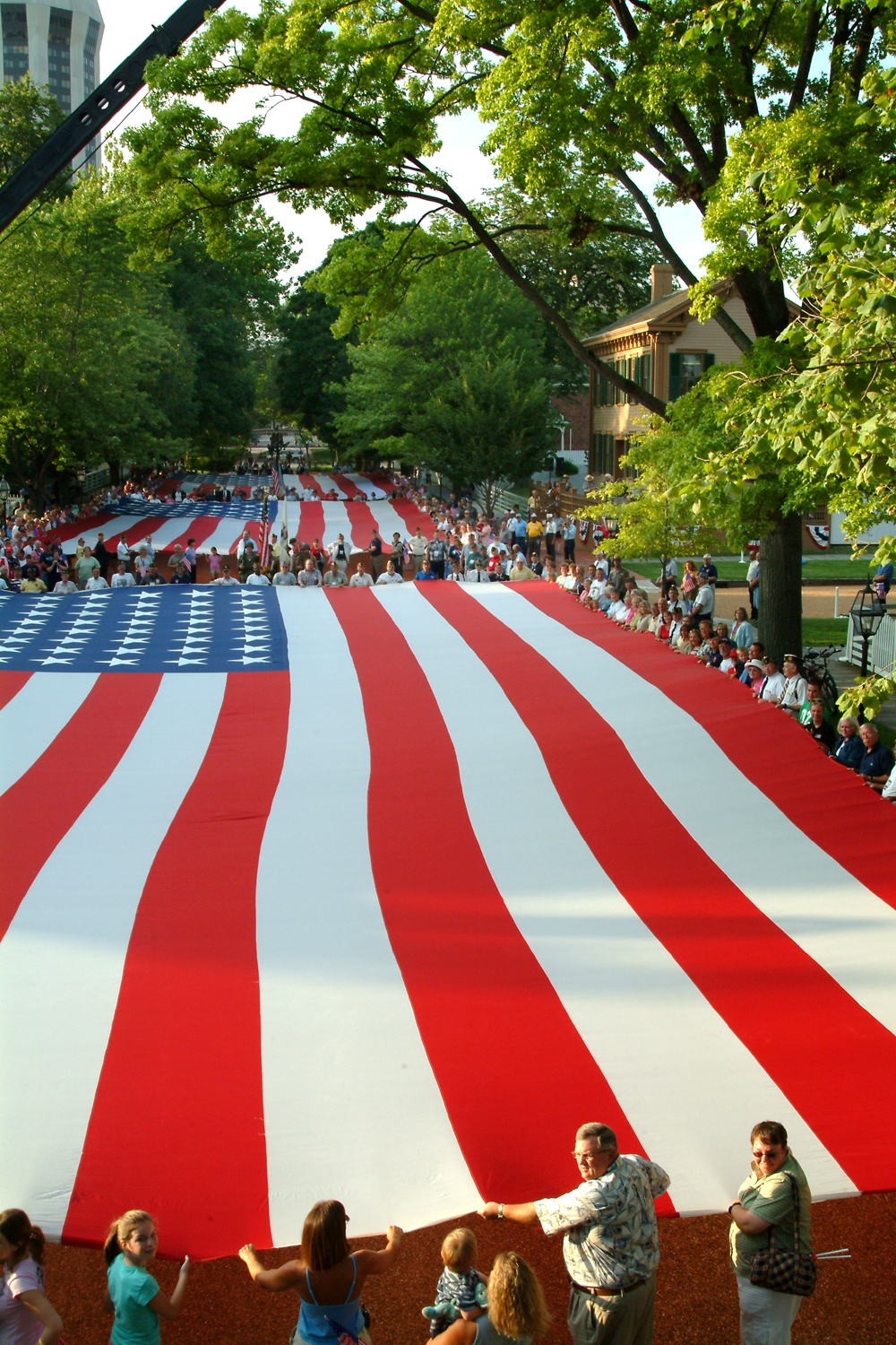 NA Lincoln Home NHS- National Flag Exhibit Honor Our Flag, Owens CD exhibit, National Flag