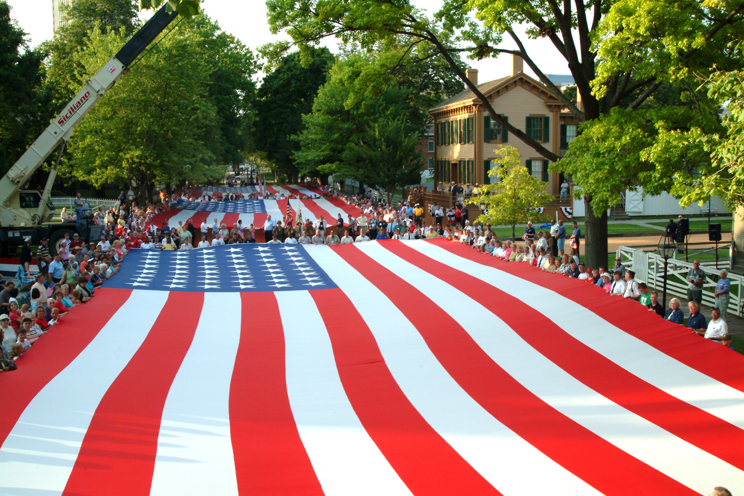 NA Lincoln Home NHS- National Flag Exhibit Honor Our Flag, Owens CD exhibit, National Flag