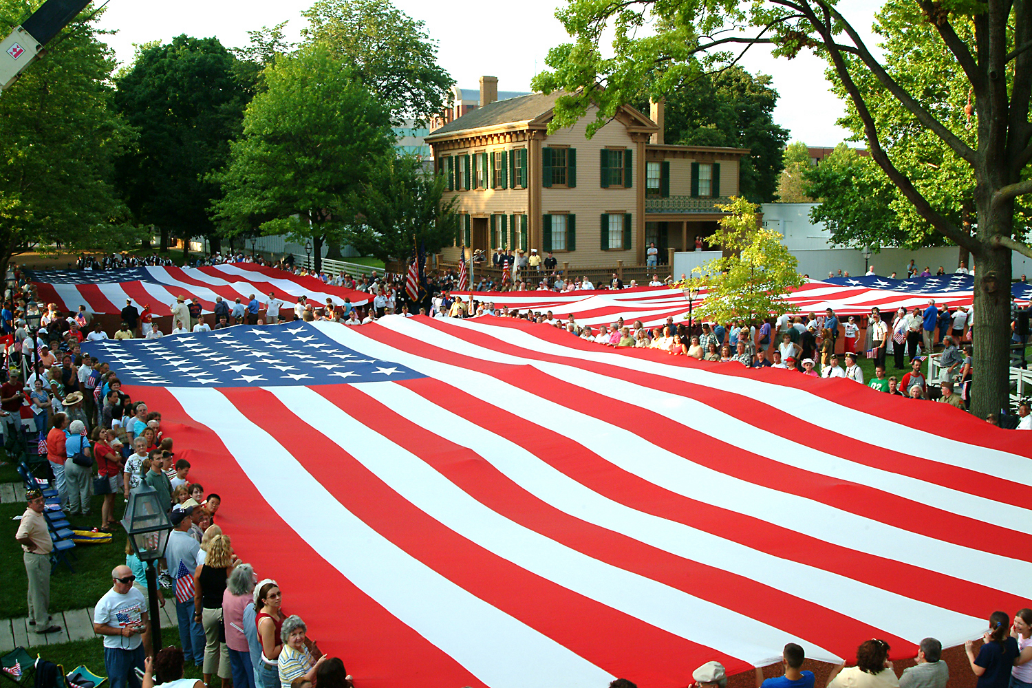 NA Lincoln Home NHS- National Flag Exhibit Honor Our Flag, Owens CD exhibit, National Flag