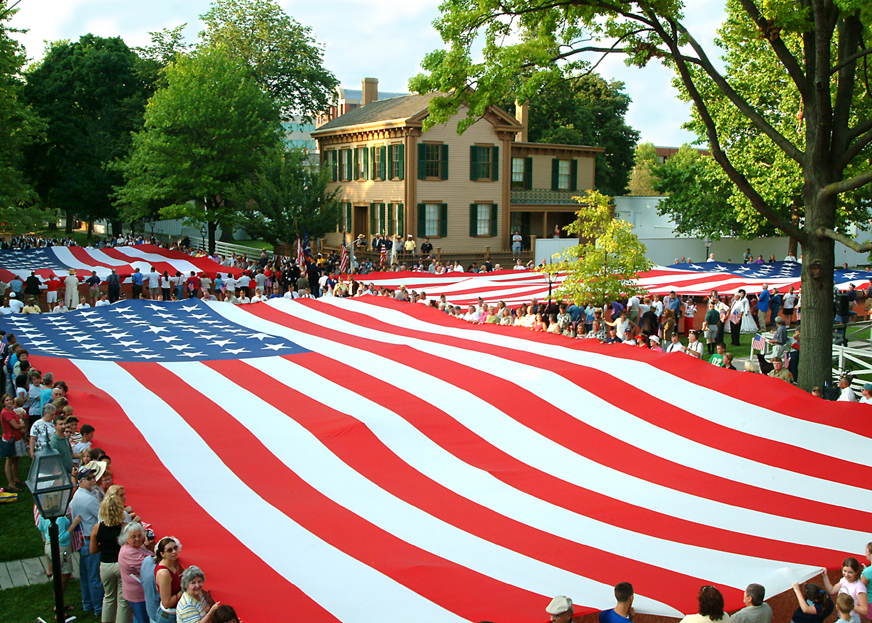 NA Lincoln Home NHS- National Flag Exhibit Honor Our Flag, Owens CD exhibit, National Flag