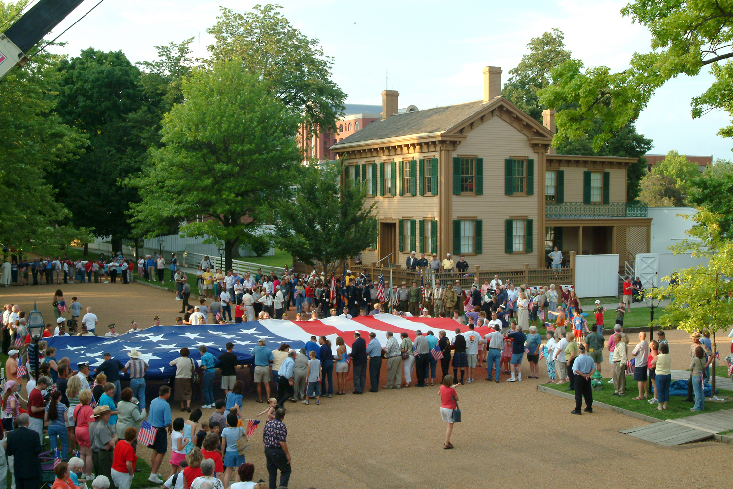 NA Lincoln Home NHS- National Flag Exhibit Honor Our Flag, Owens CD exhibit, National Flag