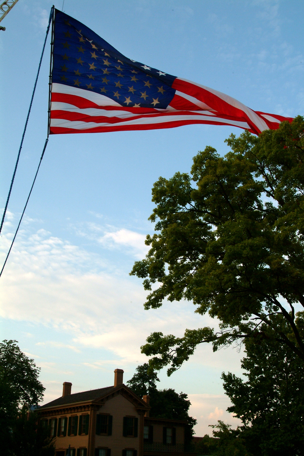 NA Lincoln Home NHS- National Flag Exhibit Honor Our Flag, Owens CD exhibit, National Flag