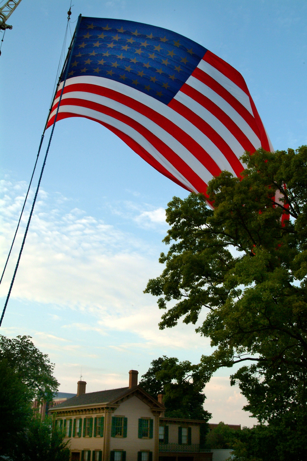 NA Lincoln Home NHS- National Flag Exhibit Honor Our Flag, Owens CD exhibit, National Flag