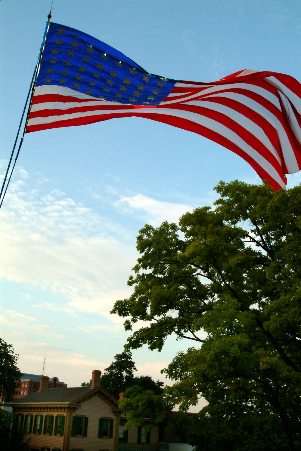 NA Lincoln Home NHS- National Flag Exhibit Honor Our Flag, Owens CD exhibit, National Flag