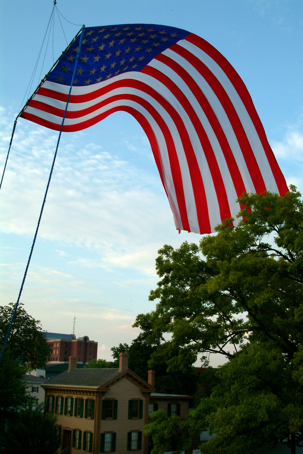 NA Lincoln Home NHS- National Flag Exhibit Honor Our Flag, Owens CD exhibit, National Flag