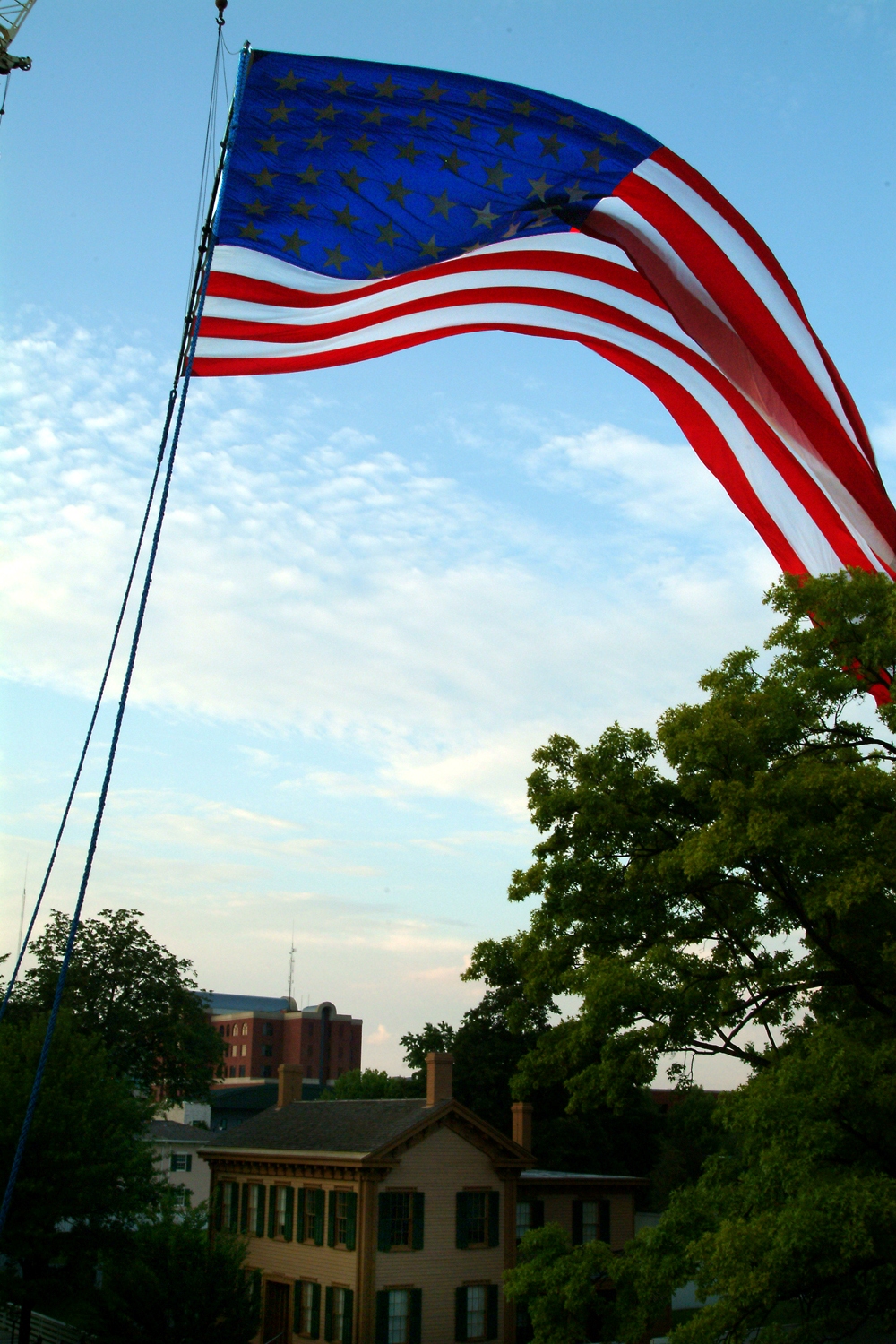 NA Lincoln Home NHS- National Flag Exhibit Honor Our Flag, Owens CD exhibit, National Flag