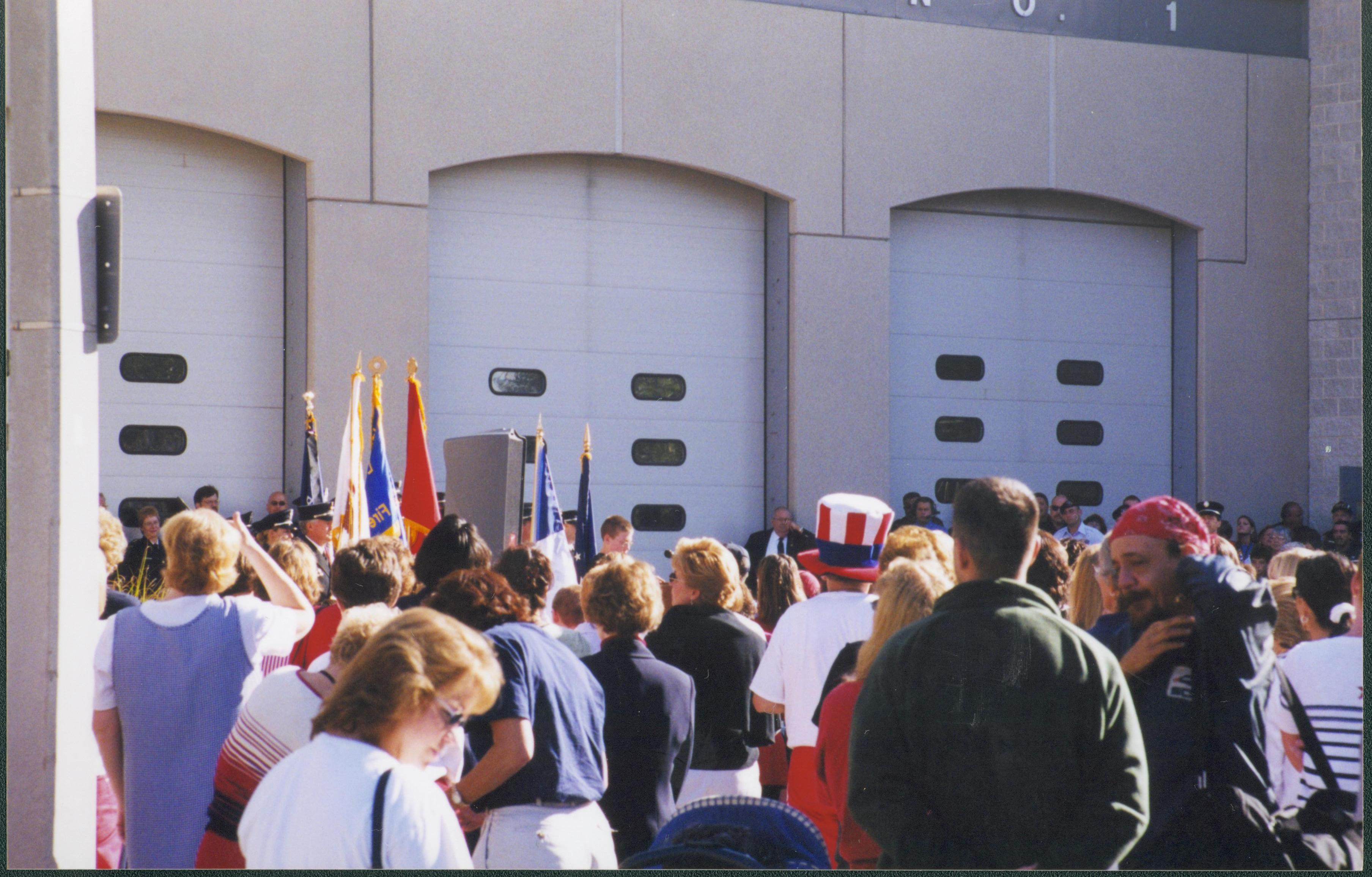 NA Lincoln Home NHS- Nine-Eleven Ceremony, Roll 2002-4, #9 Ceremony, Nine-Eleven, fire station