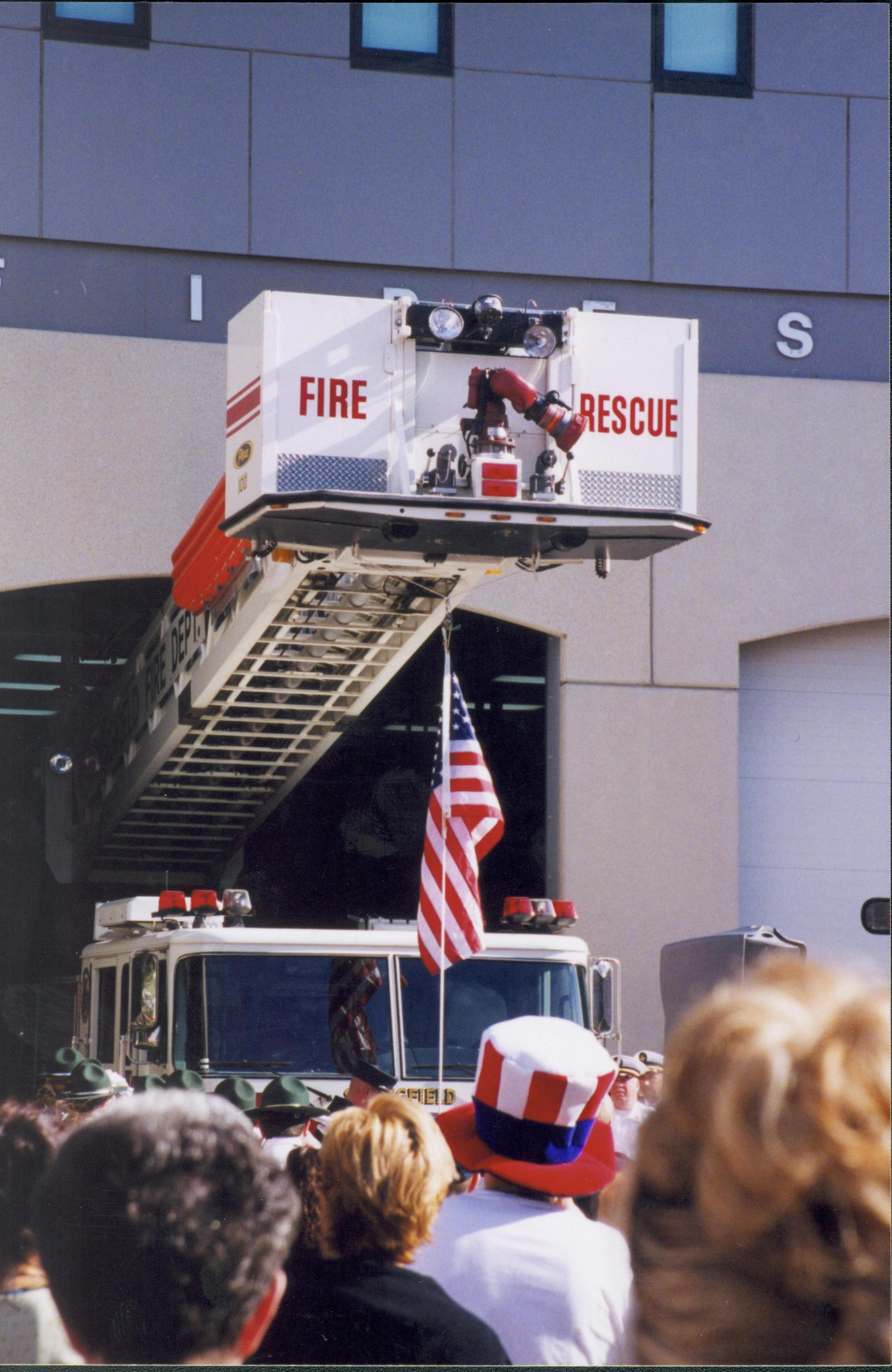 NA Lincoln Home NHS- Nine-Eleven Ceremony, Roll 2002-4, #13 Ceremony, Nine-Eleven, fire station