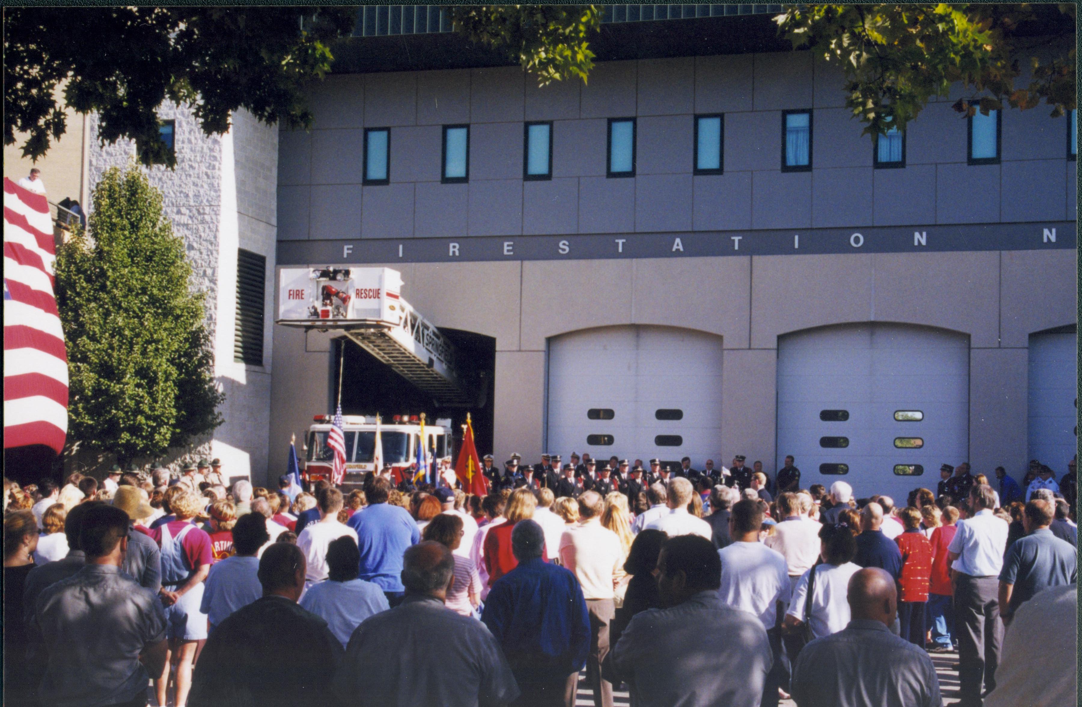 NA Lincoln Home NHS- Nine-Eleven Ceremony, Roll 2002-4, #10 Ceremony, Nine-Eleven, fire station