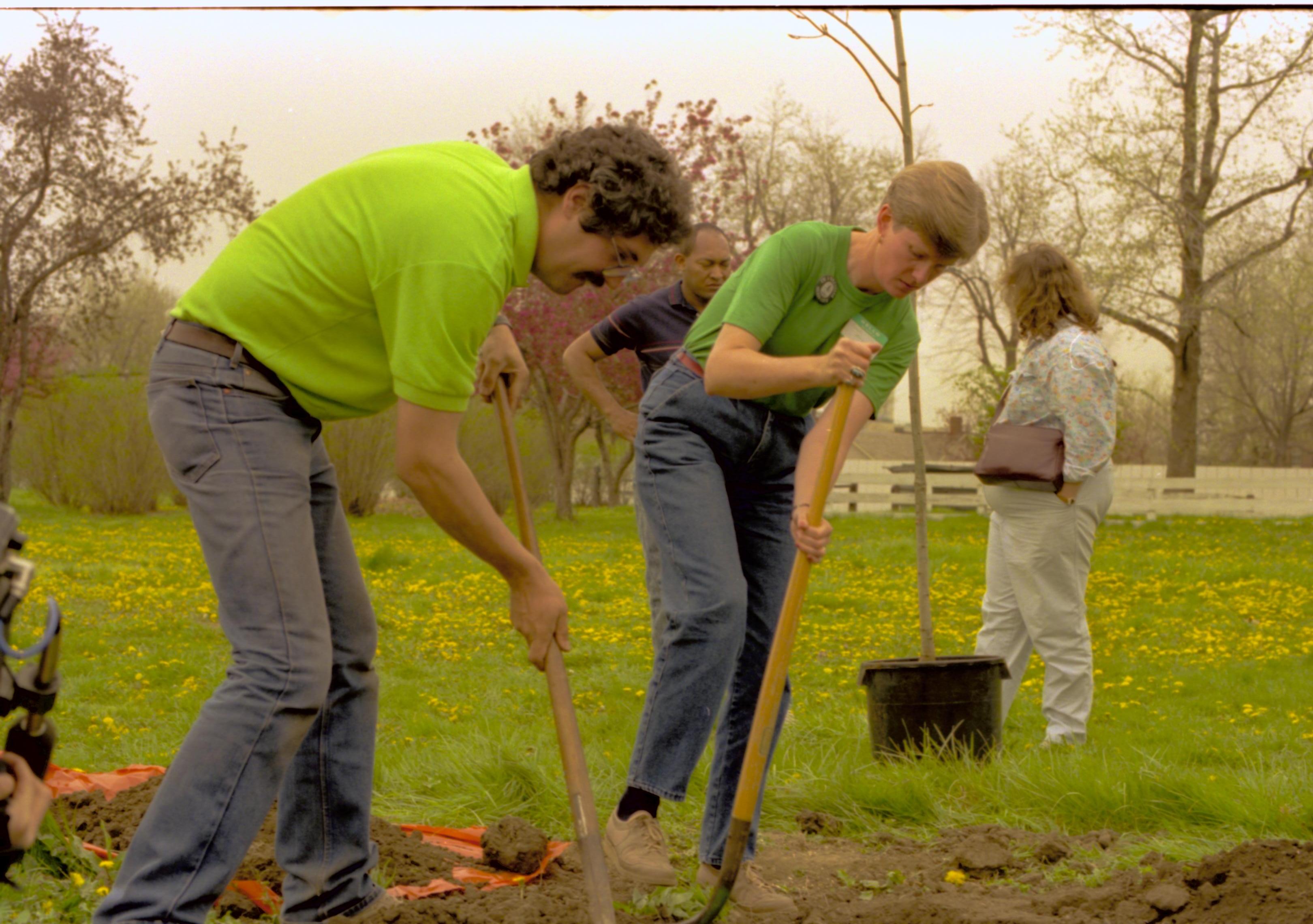 NA Lincoln Home NHS- Morse House Tree Planting, 64A Morse House, tree planting