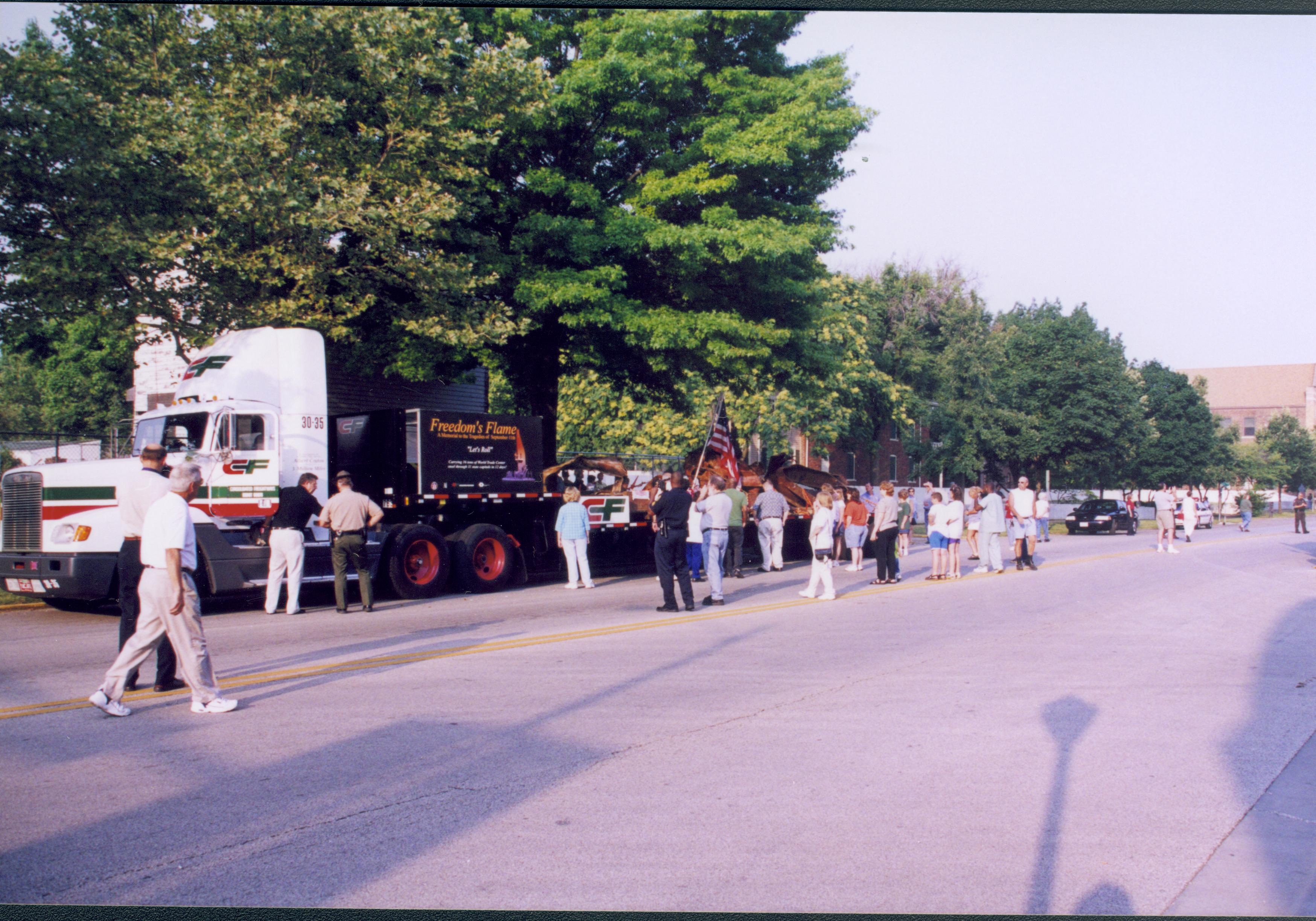 Girders from World Trade Center Lincoln Home NHS- World Trade Center World Trade Center, display