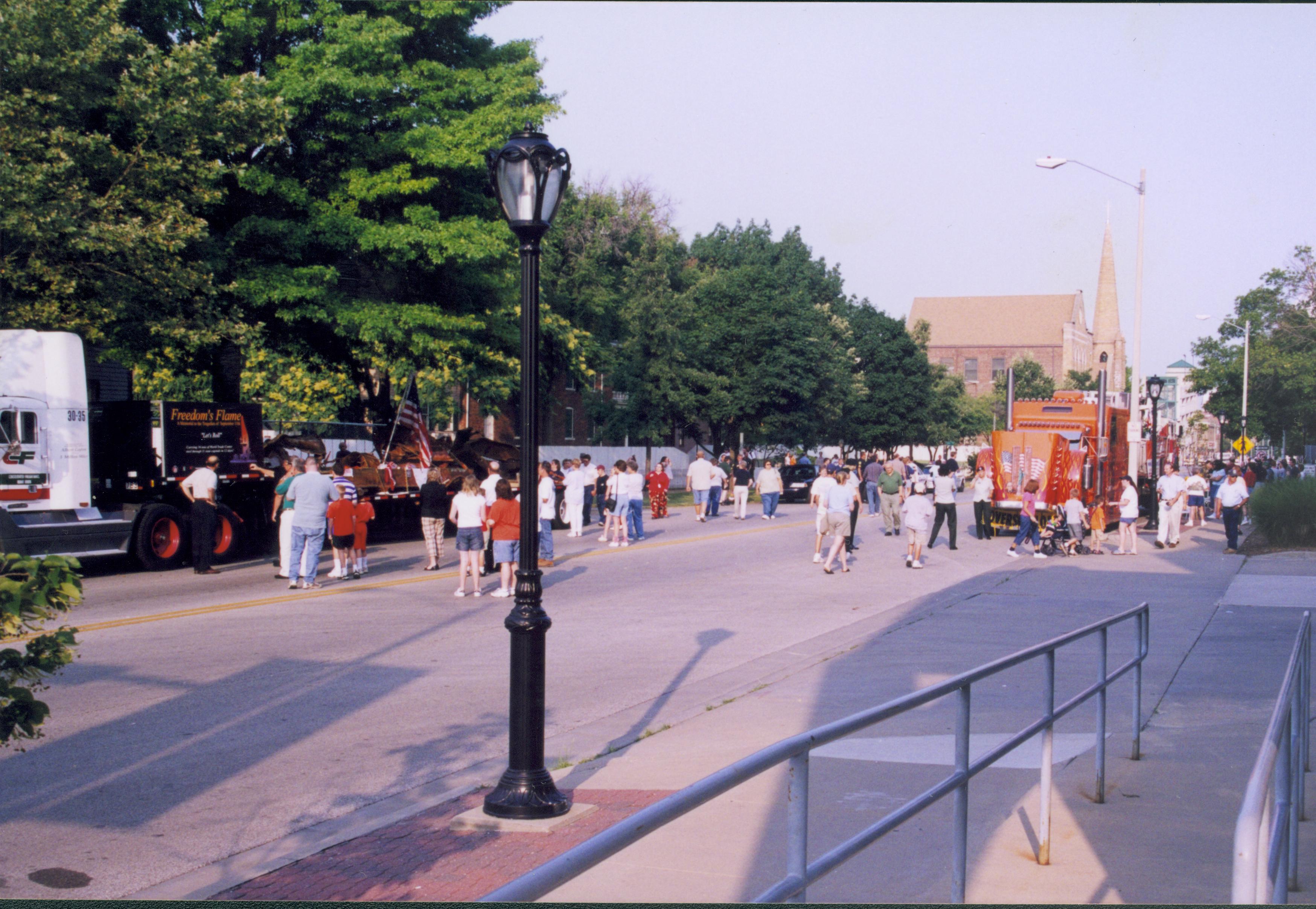 World Trade Center display street scene Lincoln Home NHS- World Trade Center,  Roll 2002 exp 4 World Trade Center, display