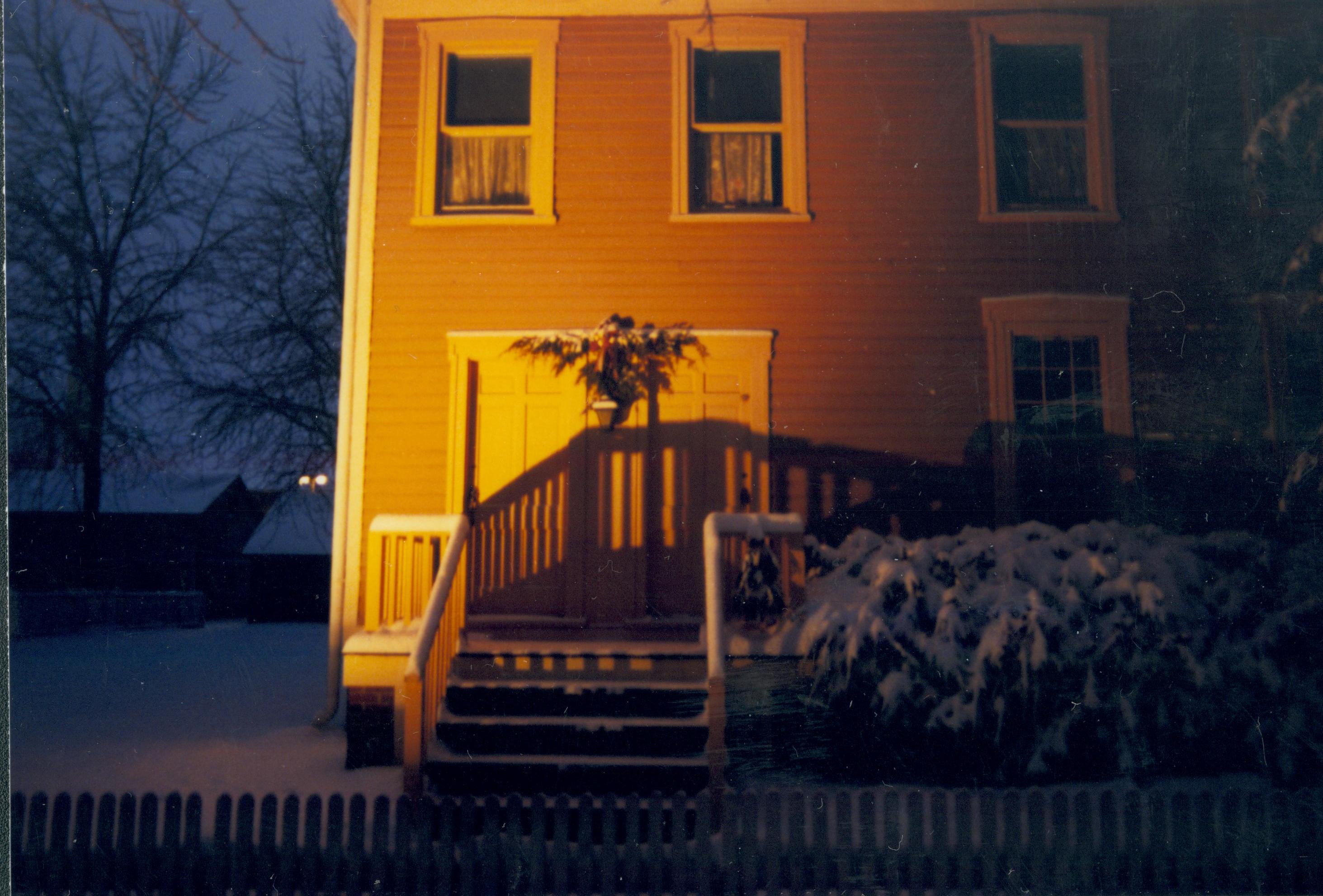 NA Lincoln Home NHS- Christmas in Licoln Neighborhood 1991, 416715 Christmas, decorations, neighborhood, night